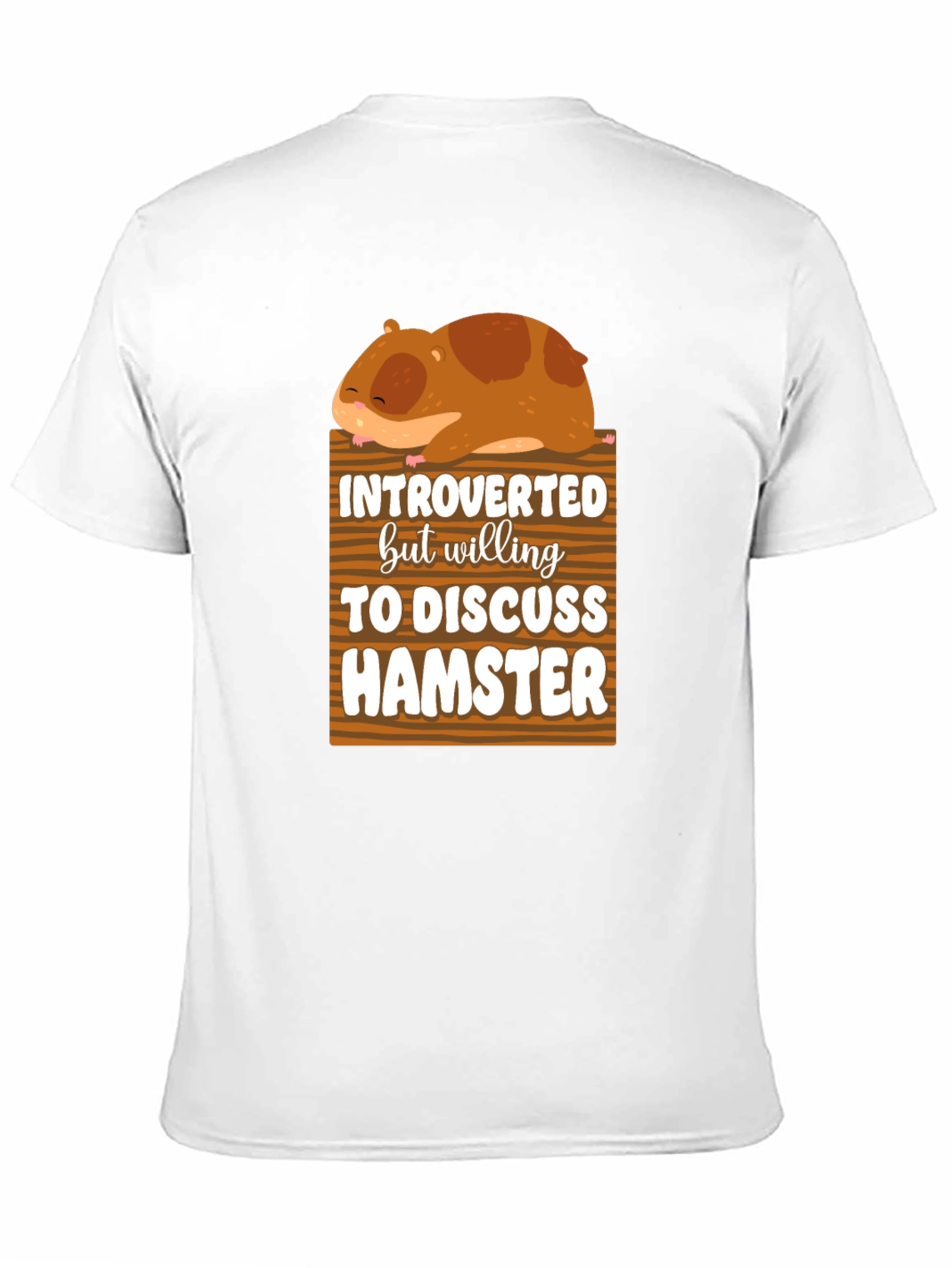 Black Introverted Hamster Graphic Tee view 11