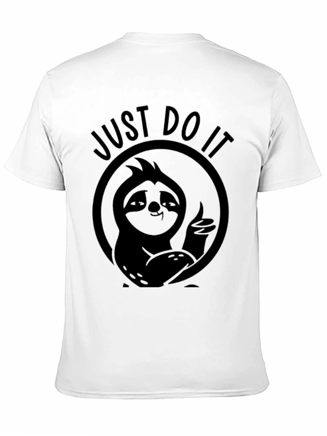 Black Just Do It Sloth T-Shirt view 11
