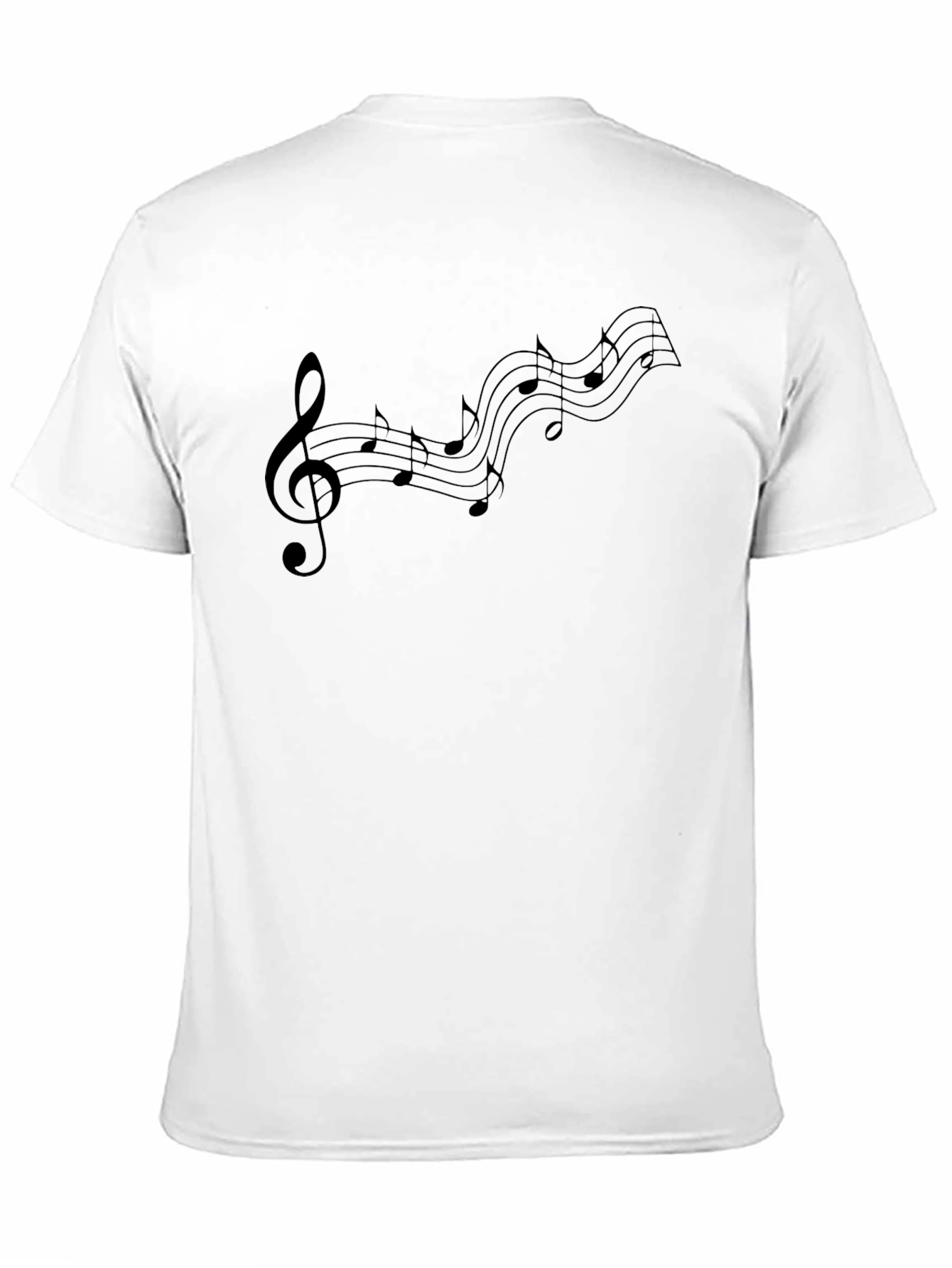 Black Musical Notes Graphic Black T-Shirt view 11