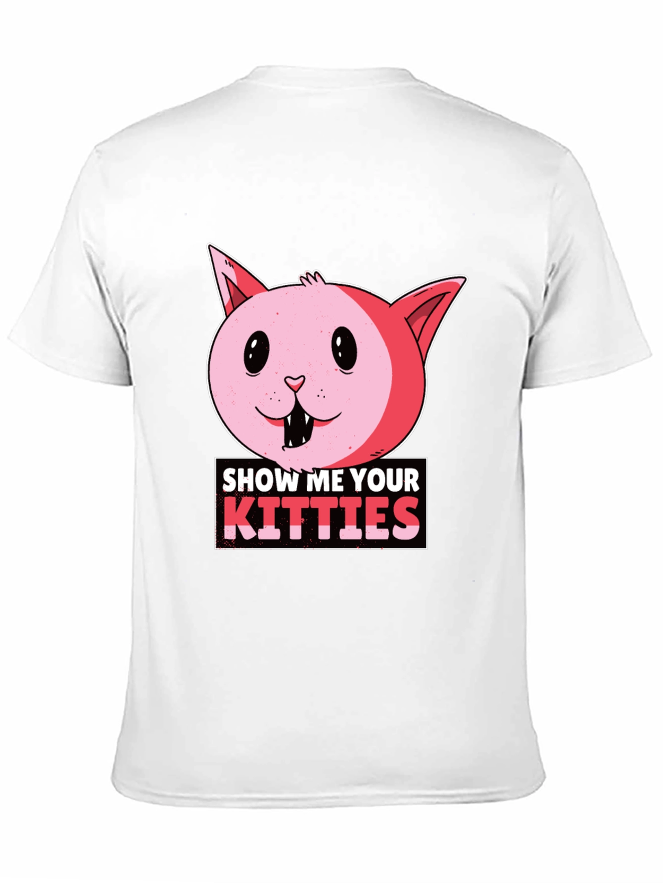 Black Show Me Your Kitties Funny Cat T-Shirt view 11