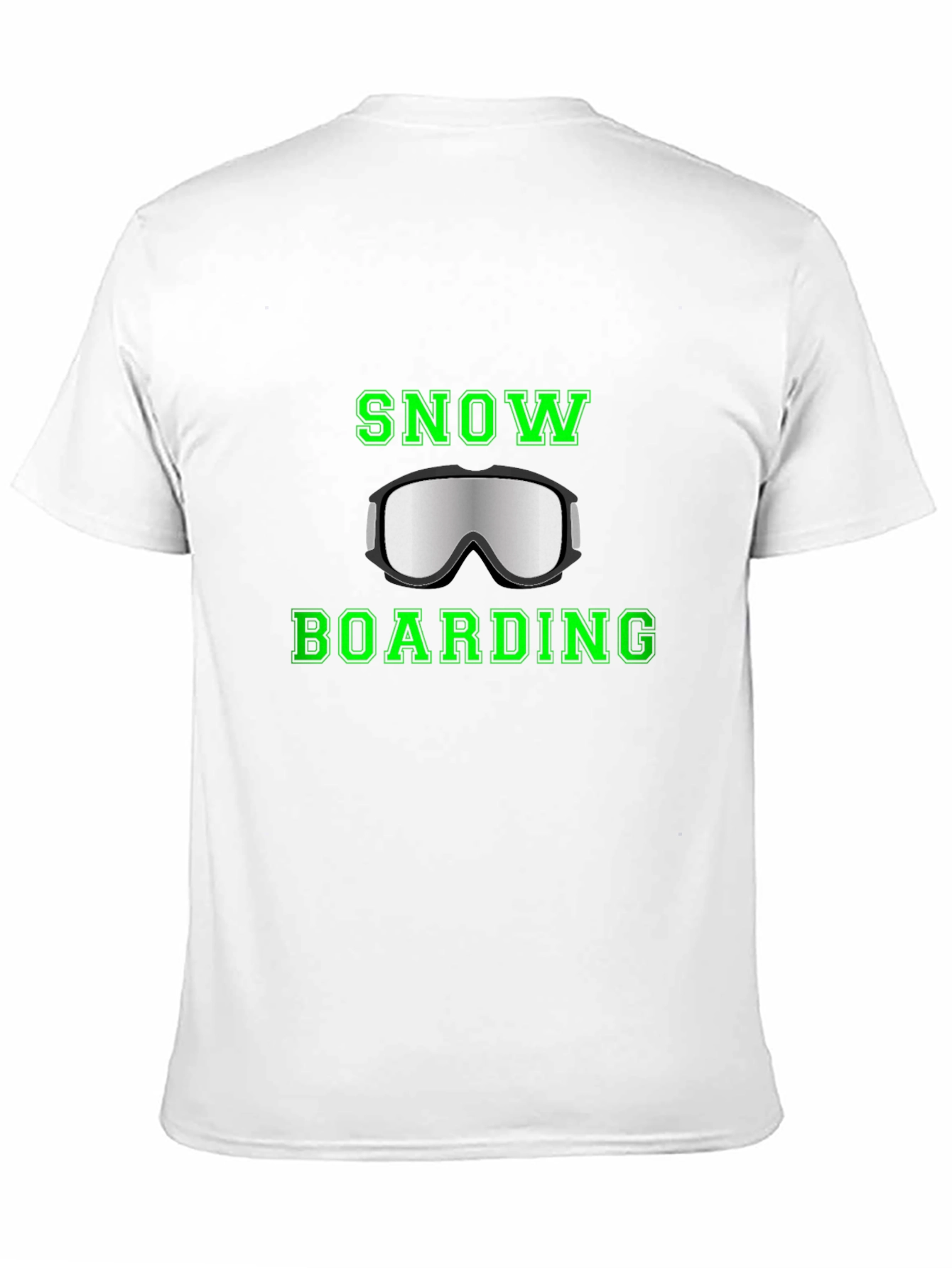 Black Snowboarding Goggles Graphic Tee view 11