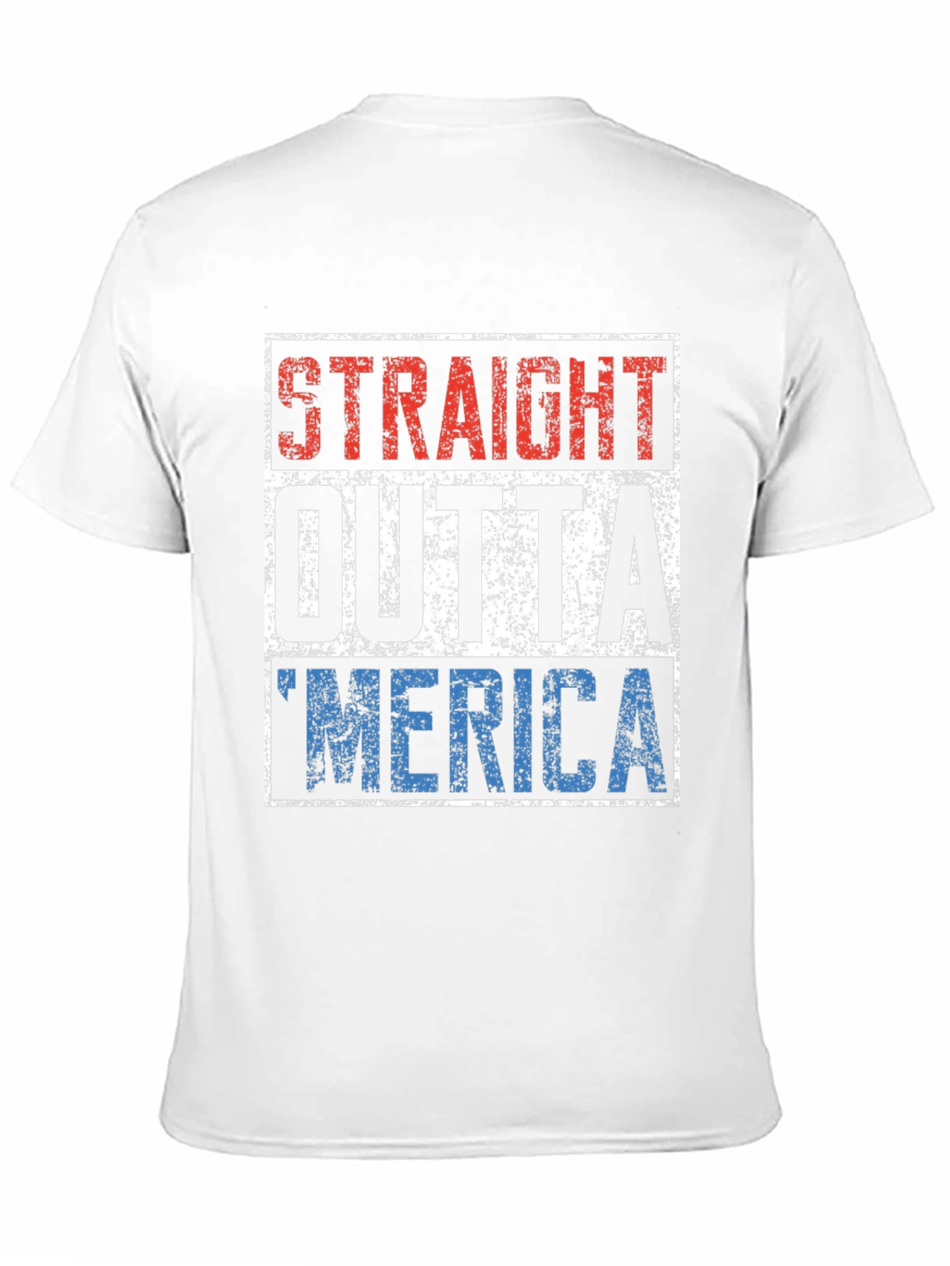 Black Straight Outta 'Merica T-Shirt view 11