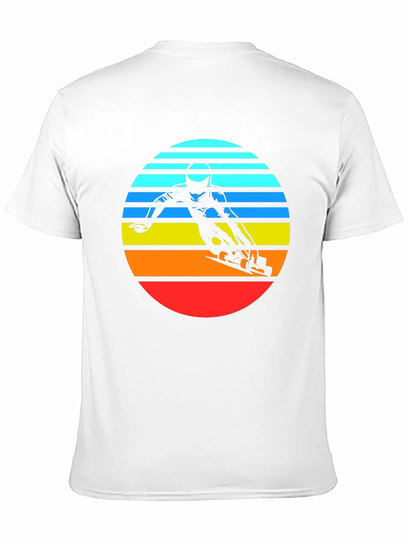 Black Retro Sunset Mountain Bike T-Shirt view 11