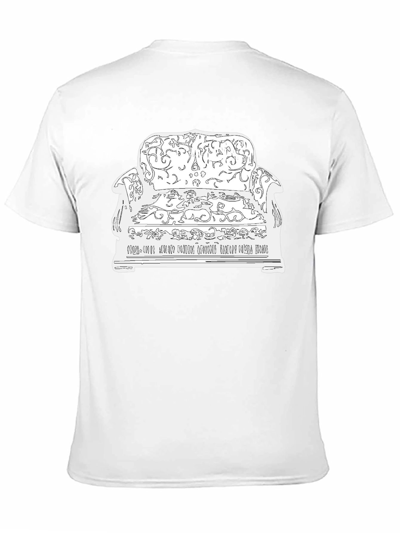 Black Novelty Graphic Tee: Couch Potato Design view 11