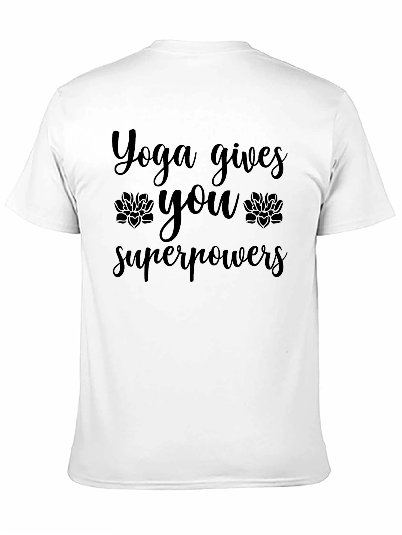 Black Yoga Gives You Superpowers Black Graphic T-Shirt view 11