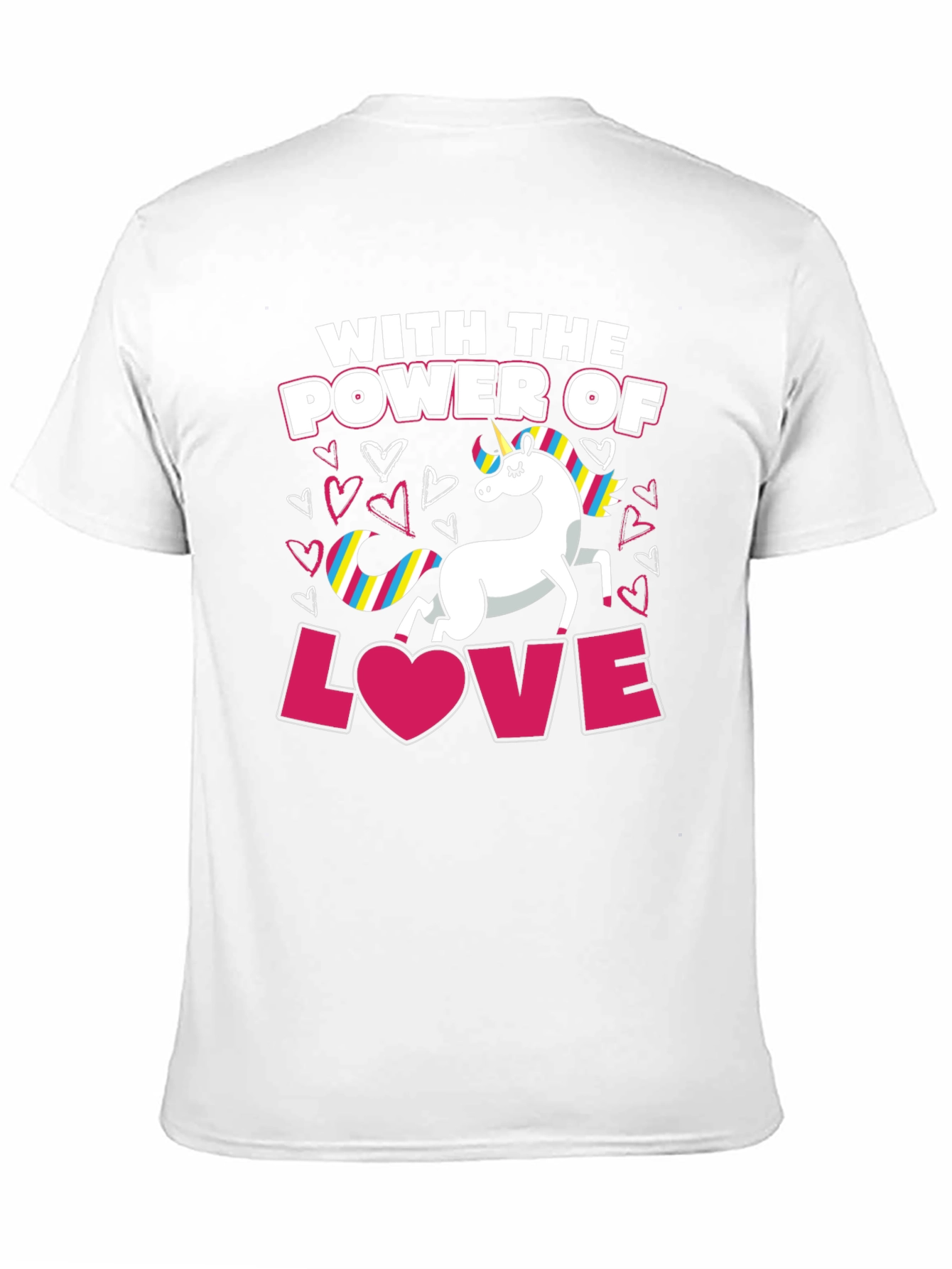 Black Unicorn Power of Love T-Shirt view 11