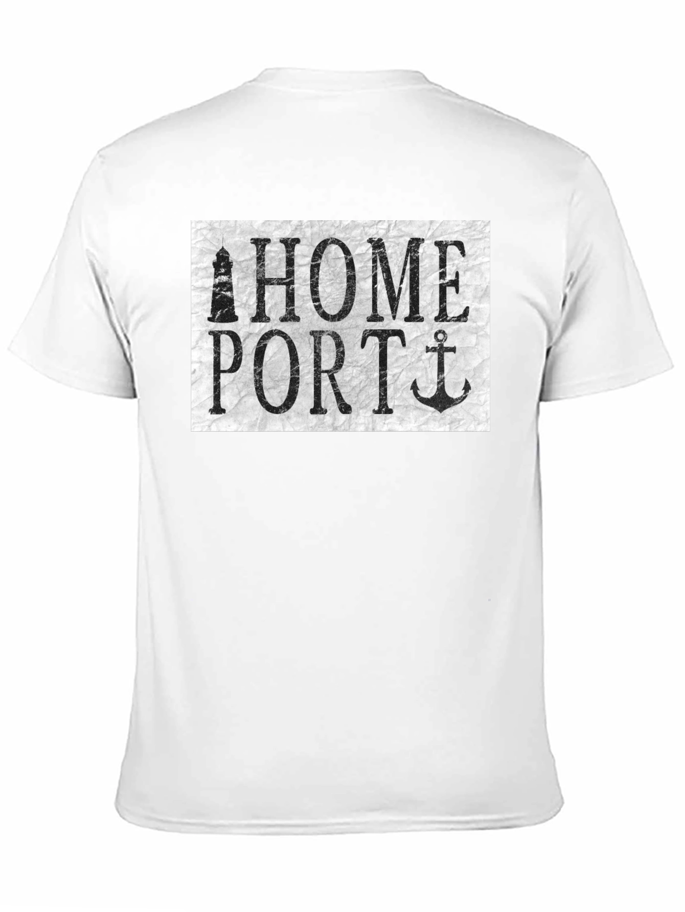 Black Home Port Graphic Tee - Nautical Anchor Lighthouse Shirt view 11