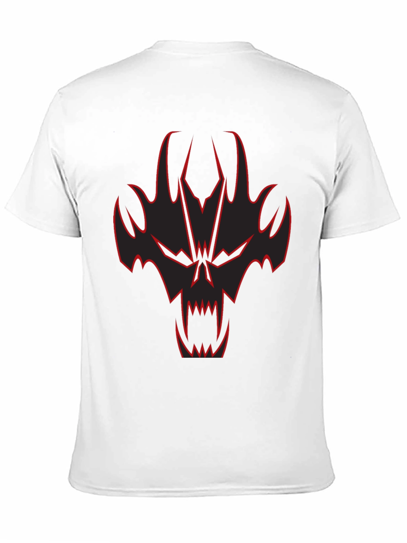 Black Black T-Shirt with Red Skull Graphic view 11