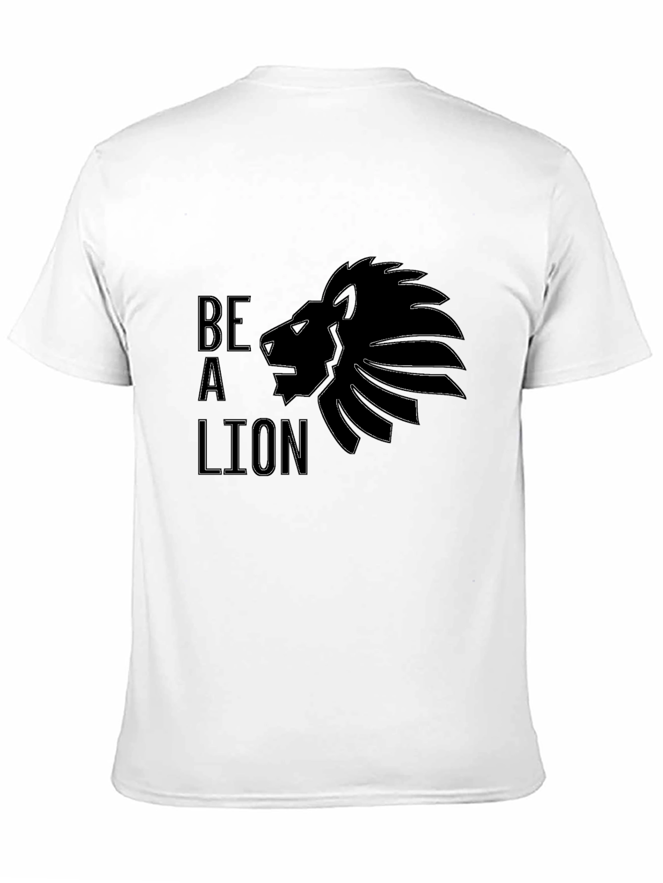 Black Be A Lion Graphic Tee - Black Cotton T-Shirt view 11