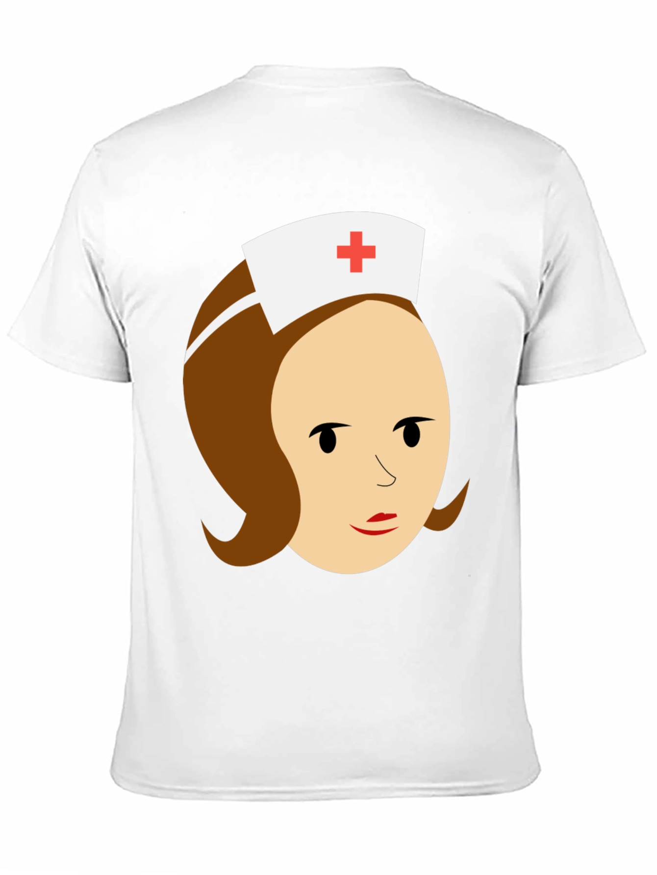 Black Cartoon Nurse Graphic Tee - Black Cotton T-Shirt view 11