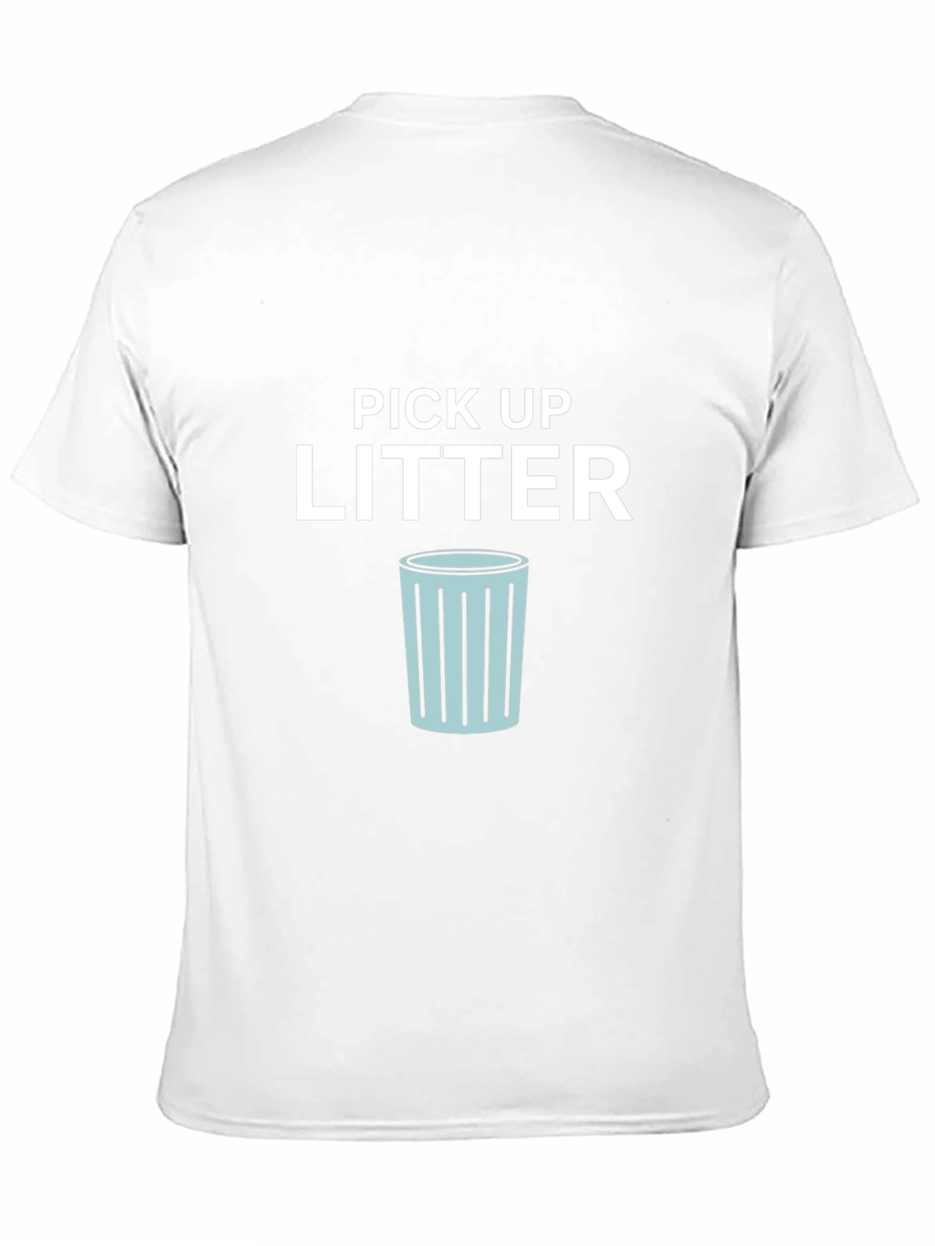 Black Pick Up Litter Graphic Tee - Black Cotton T-Shirt view 11