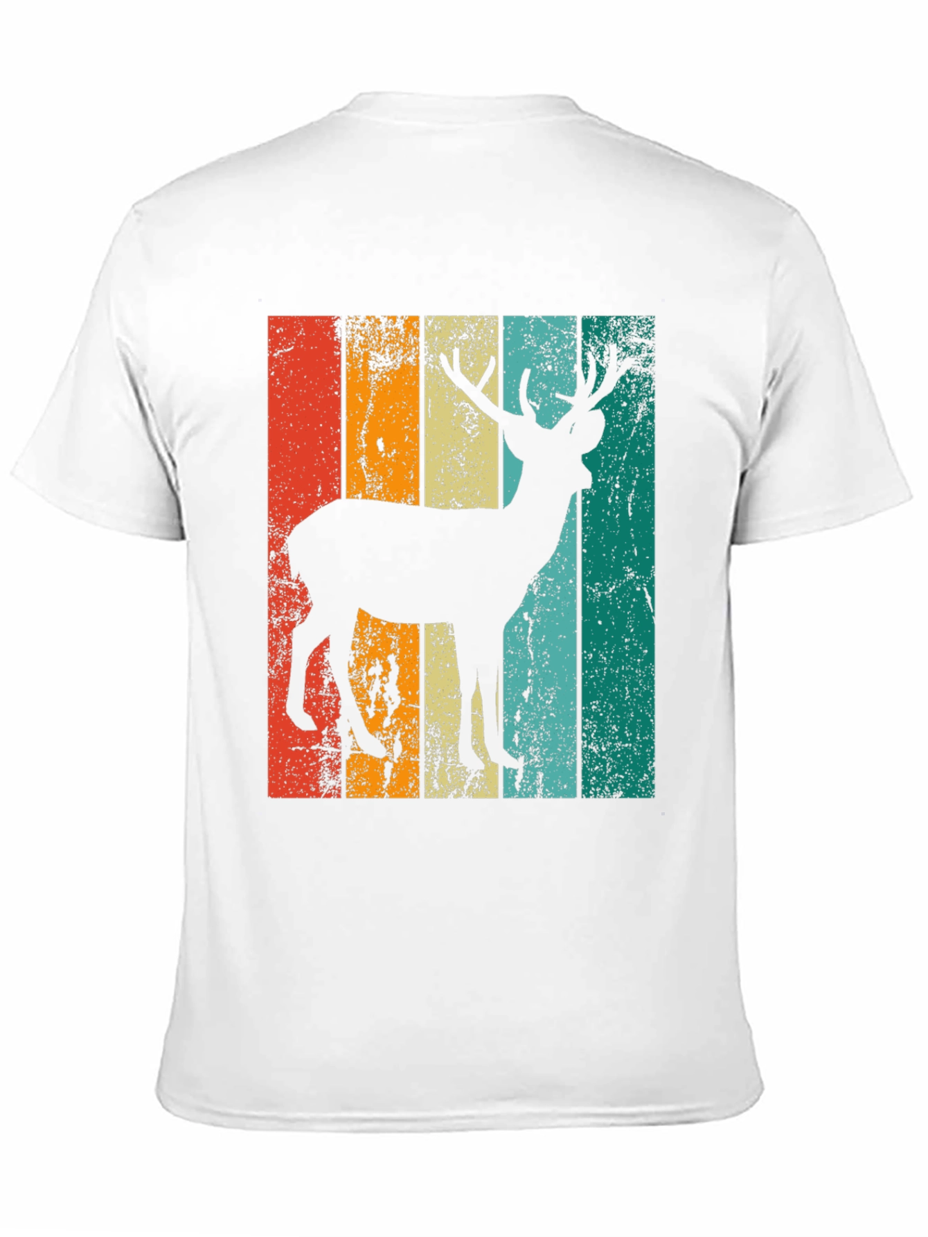 Black Retro Deer Graphic Print Tee - Black view 11