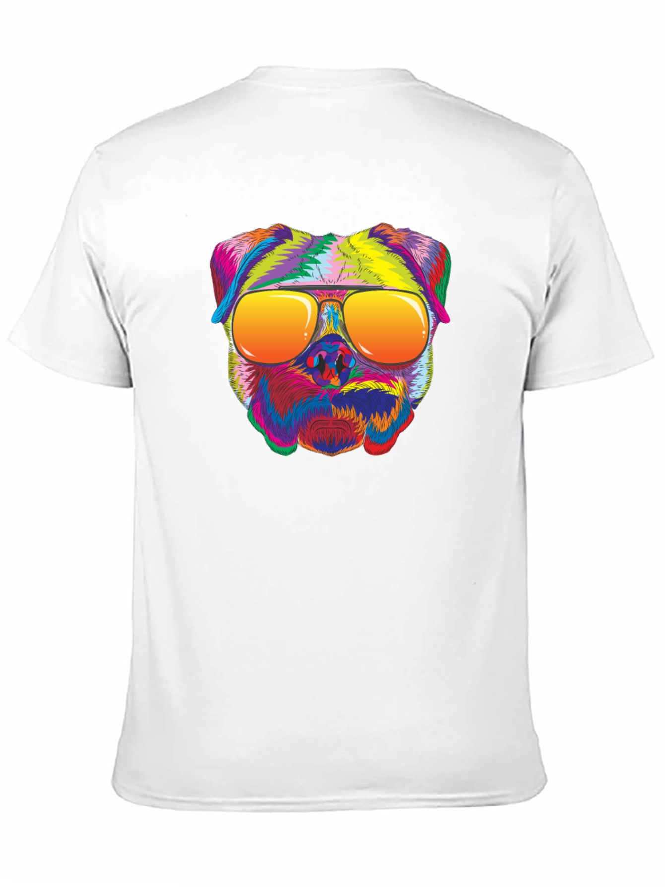 Black Cool Dog Graphic T-Shirt - Unisex Black Tee view 11