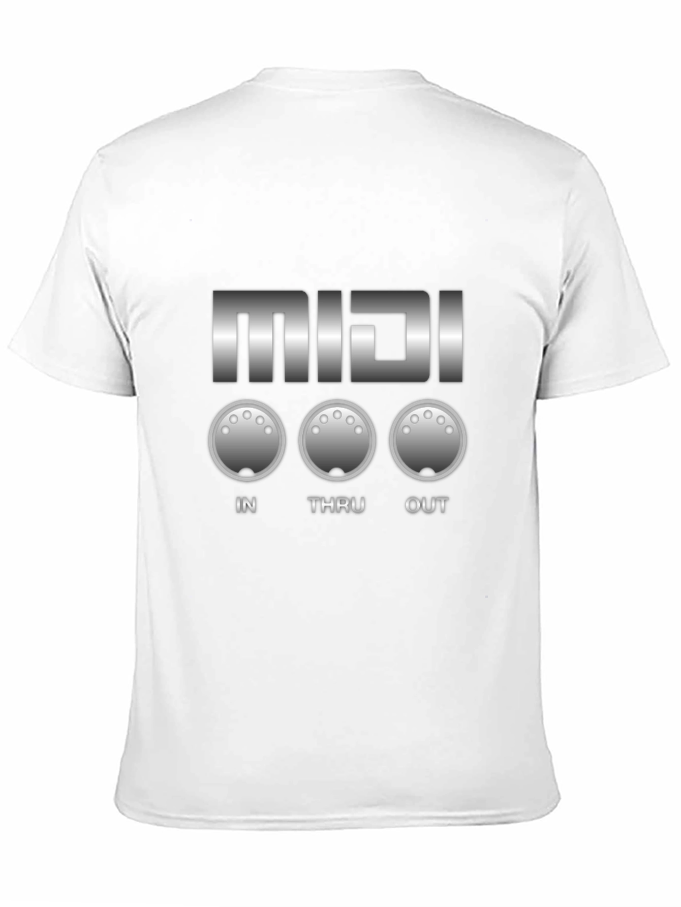 Black MIDI In Thru Out Music Producer T-Shirt view 11