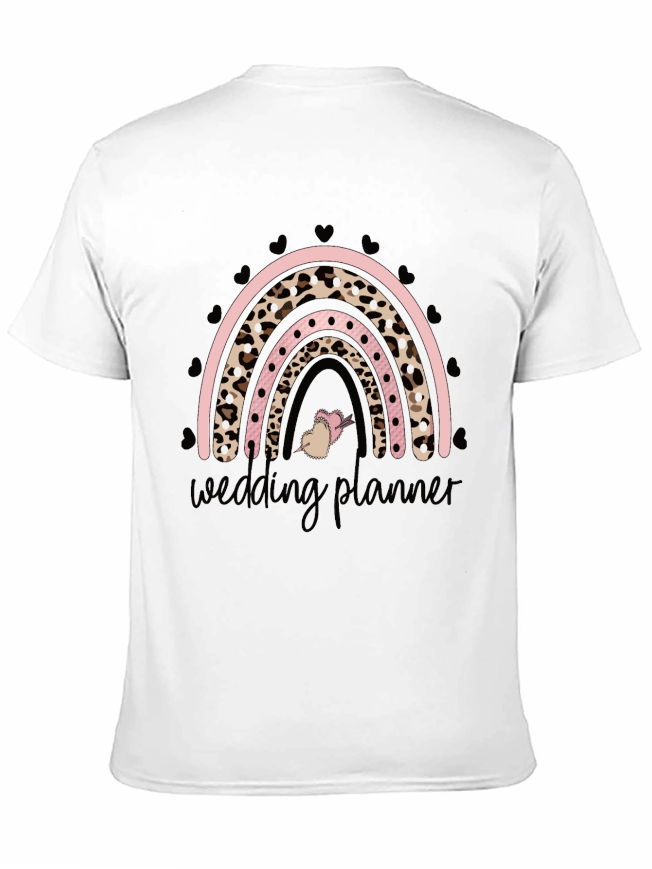 Black Wedding Planner Rainbow Graphic Tee view 11