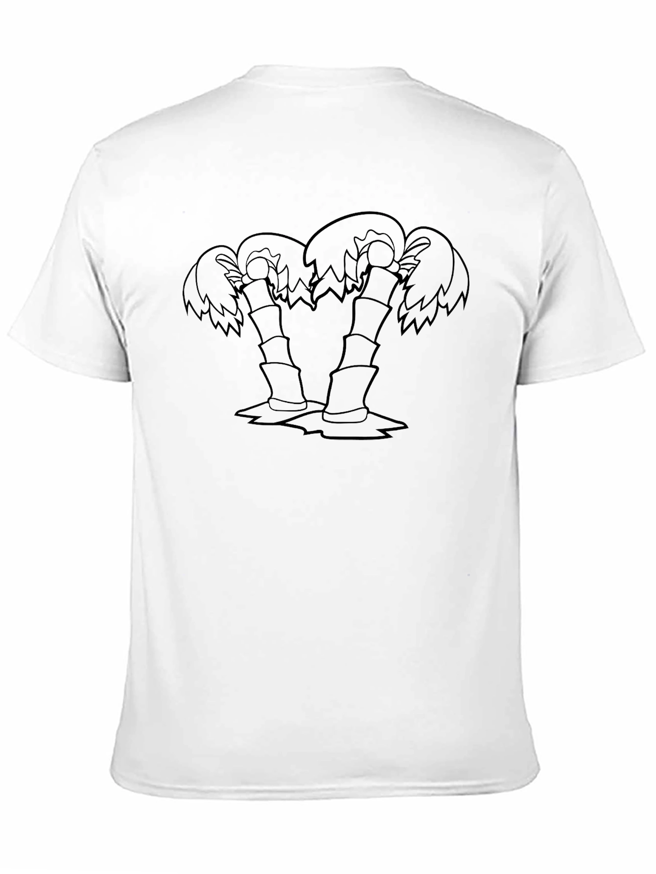 Black Tropical Palm Tree Graphic T-Shirt - Black view 11