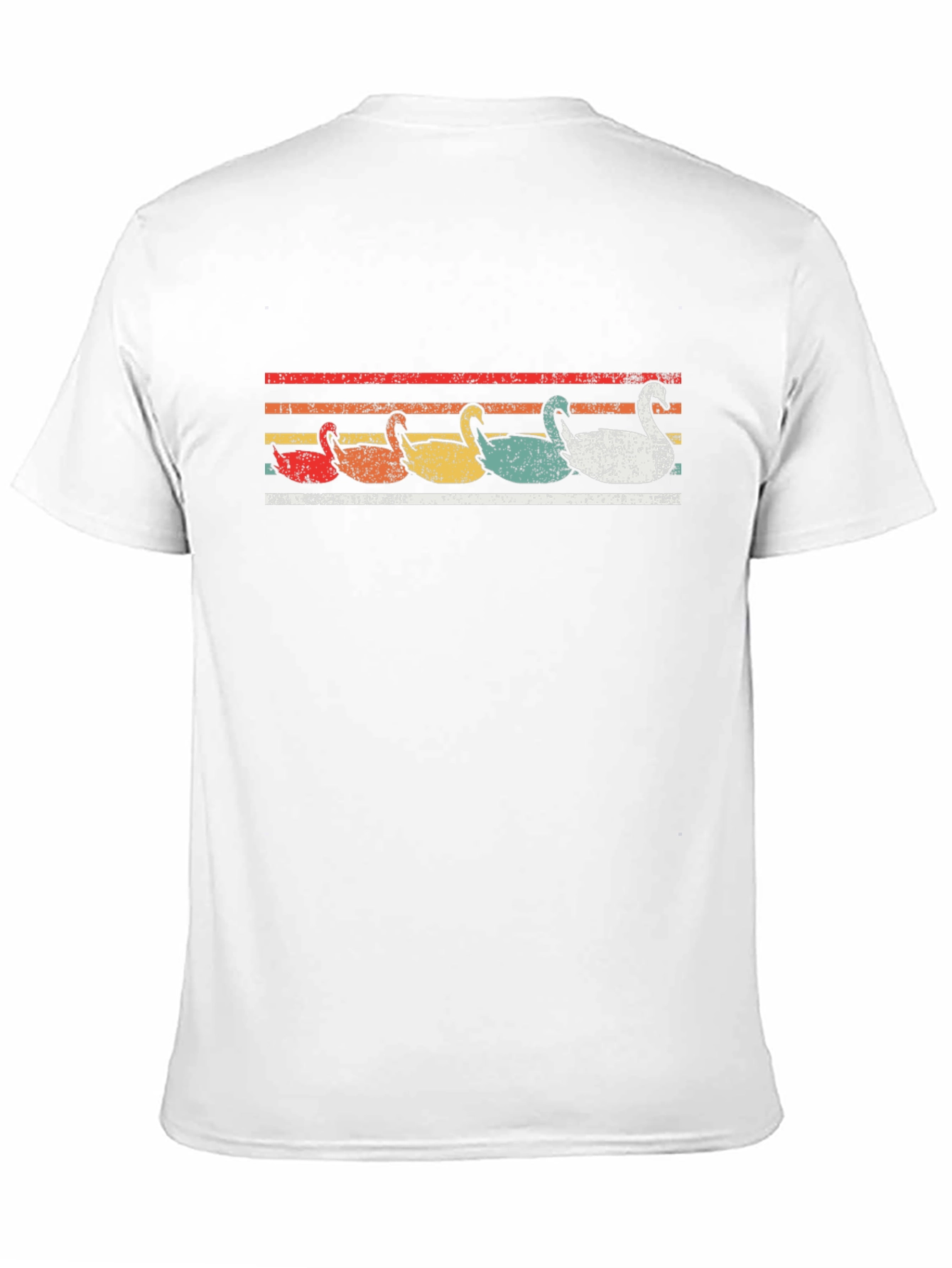 Black Retro Swan Graphic T-Shirt - Vintage Style view 11