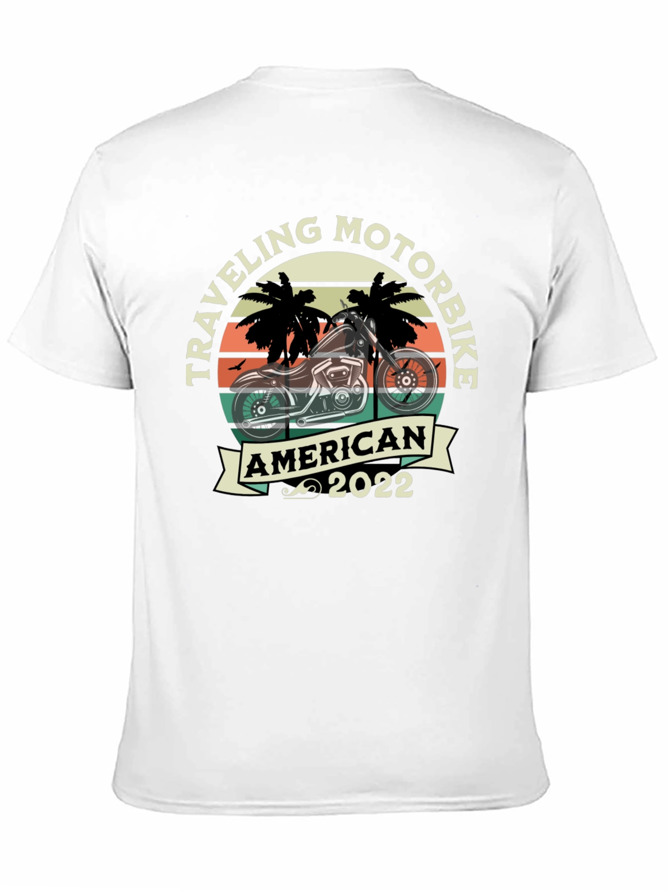 Black Traveling Motorbike American 2022 T-Shirt view 11
