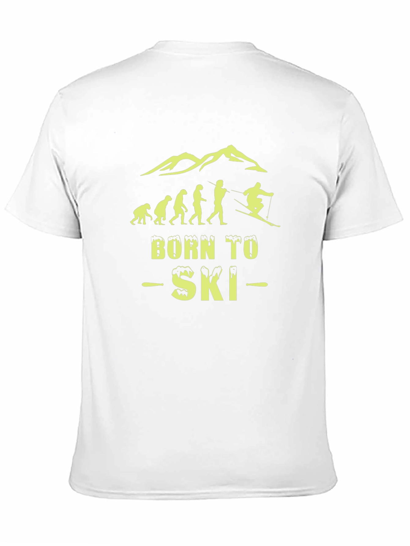 Black Born to Ski Evolution T-Shirt view 11