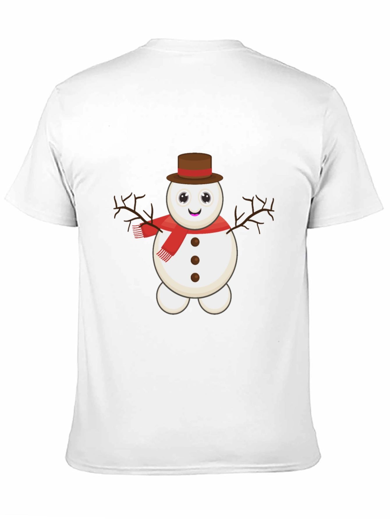 Black Cute Snowman Graphic Tee view 11