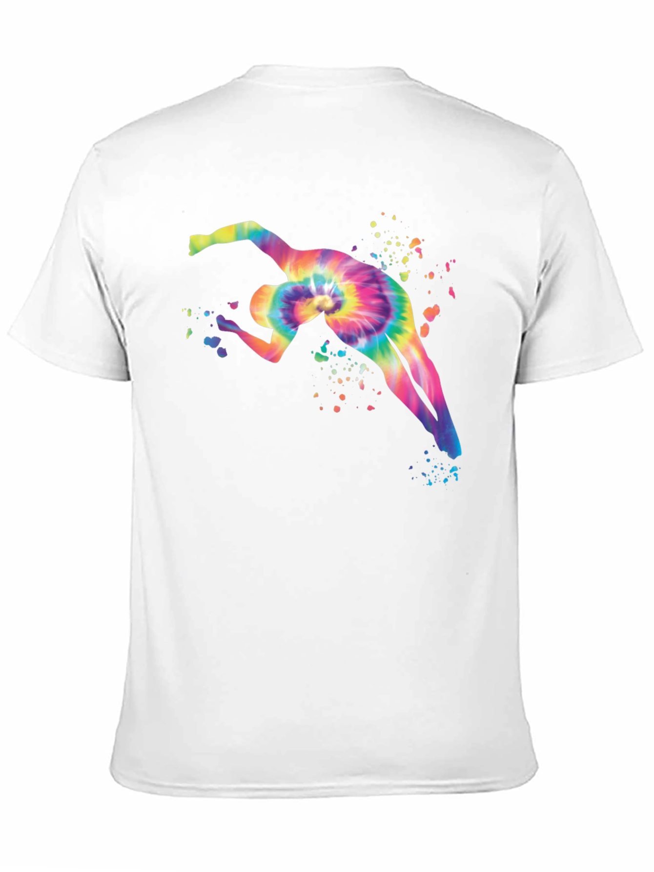 Black Tie-Dye Gymnast Graphic Black T-Shirt view 11