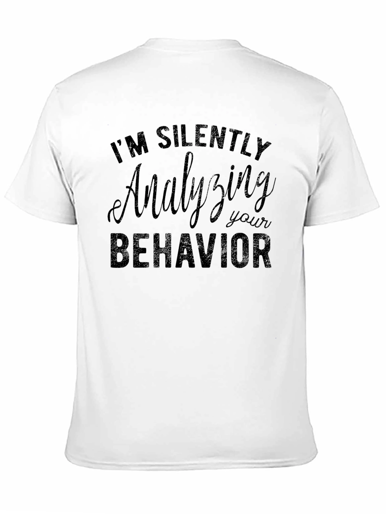 Black Analyzing Behavior Graphic Tee view 11