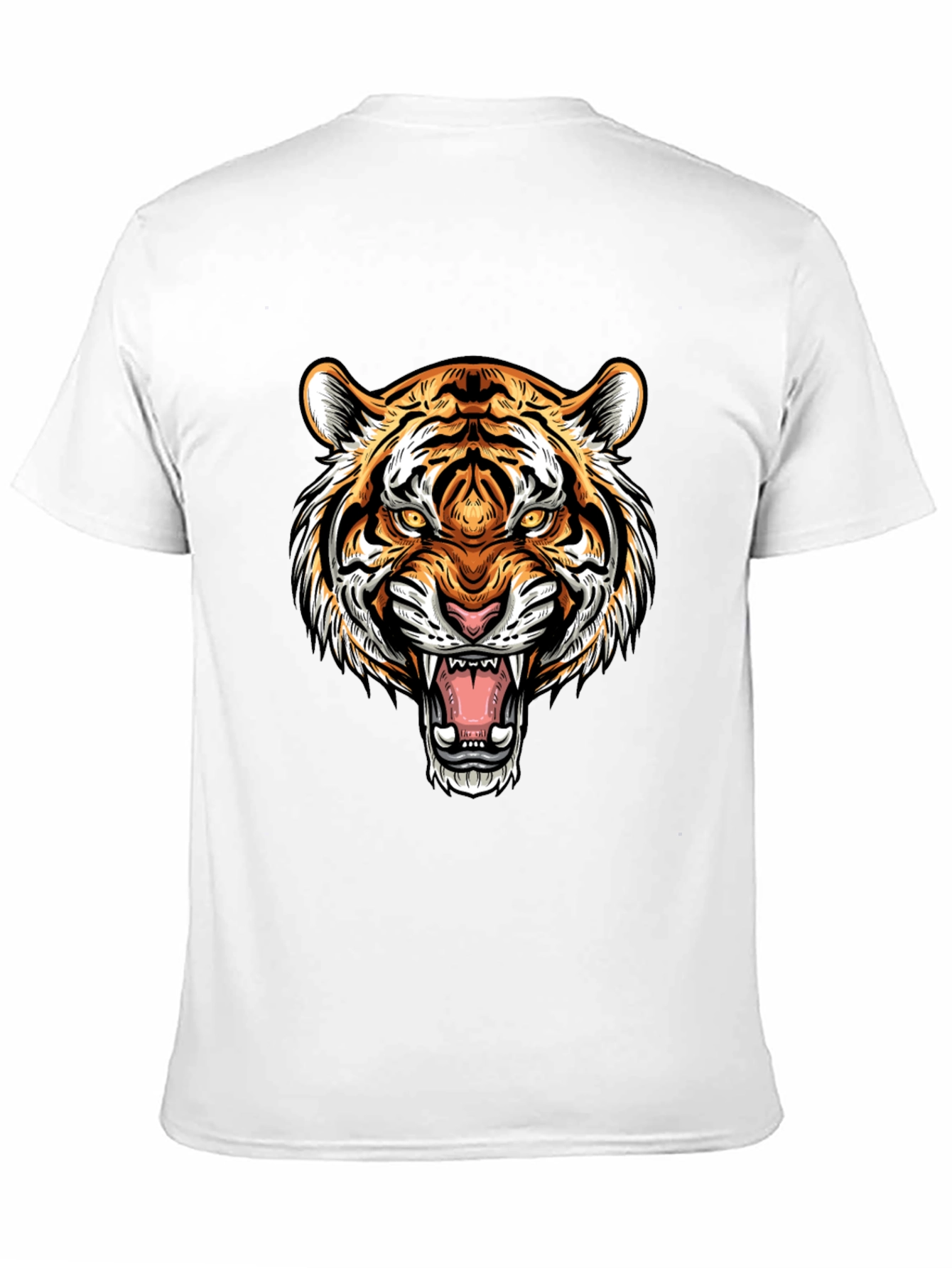 Black Roaring Tiger Graphic Tee - Black Cotton T-Shirt view 11