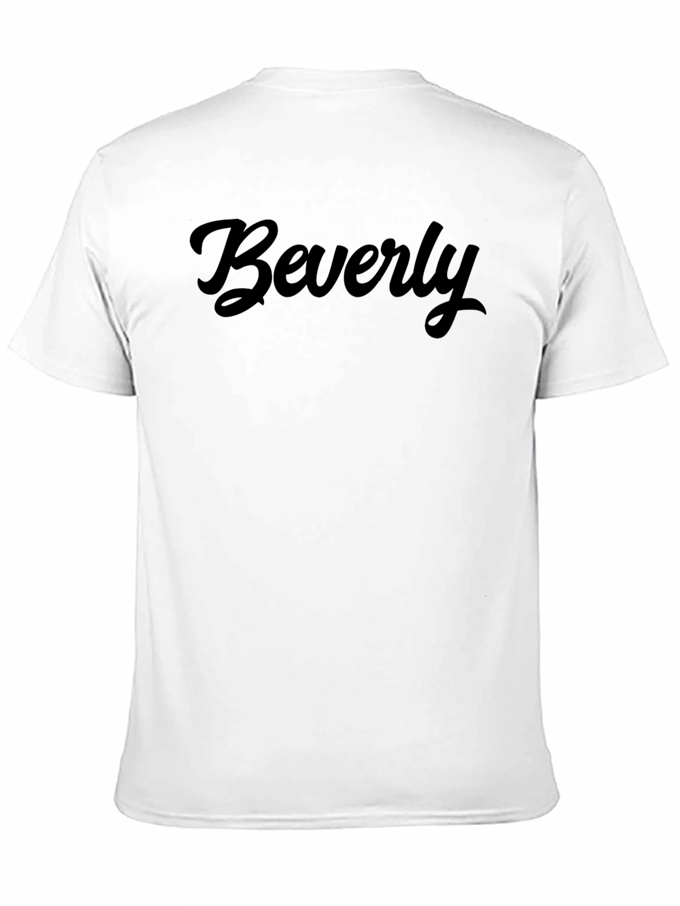 Black Beverly Script Tee - Classic Black Crew Neck view 11