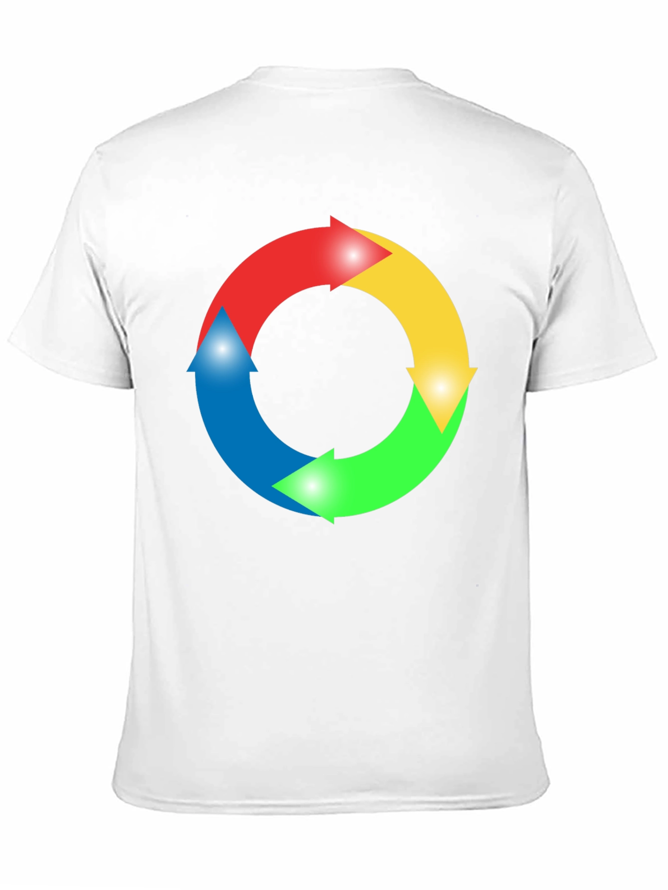 Black Circular Arrow Graphic Black T-Shirt view 11