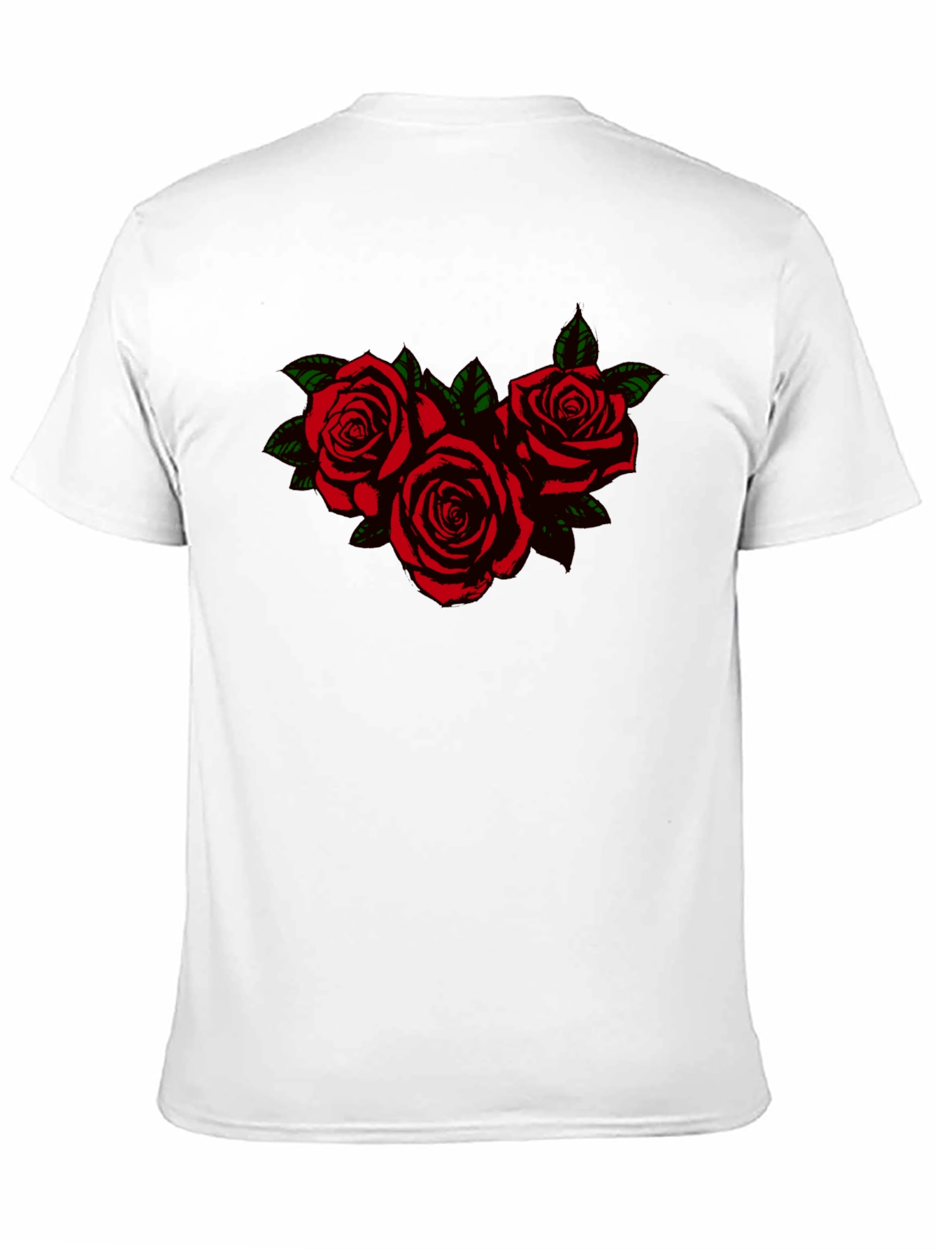 Black Black T-Shirt with Rose Graphic view 11