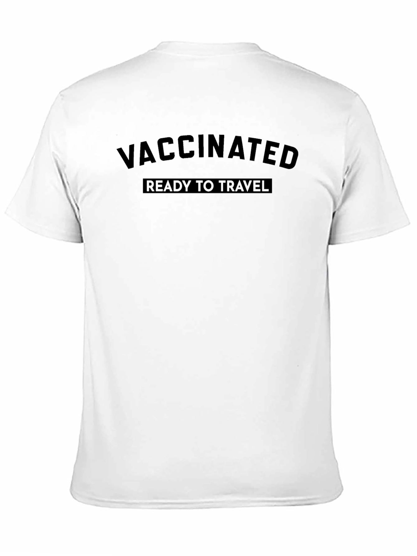 Vaccinated Ready To Travel Black T-Shirt - 11