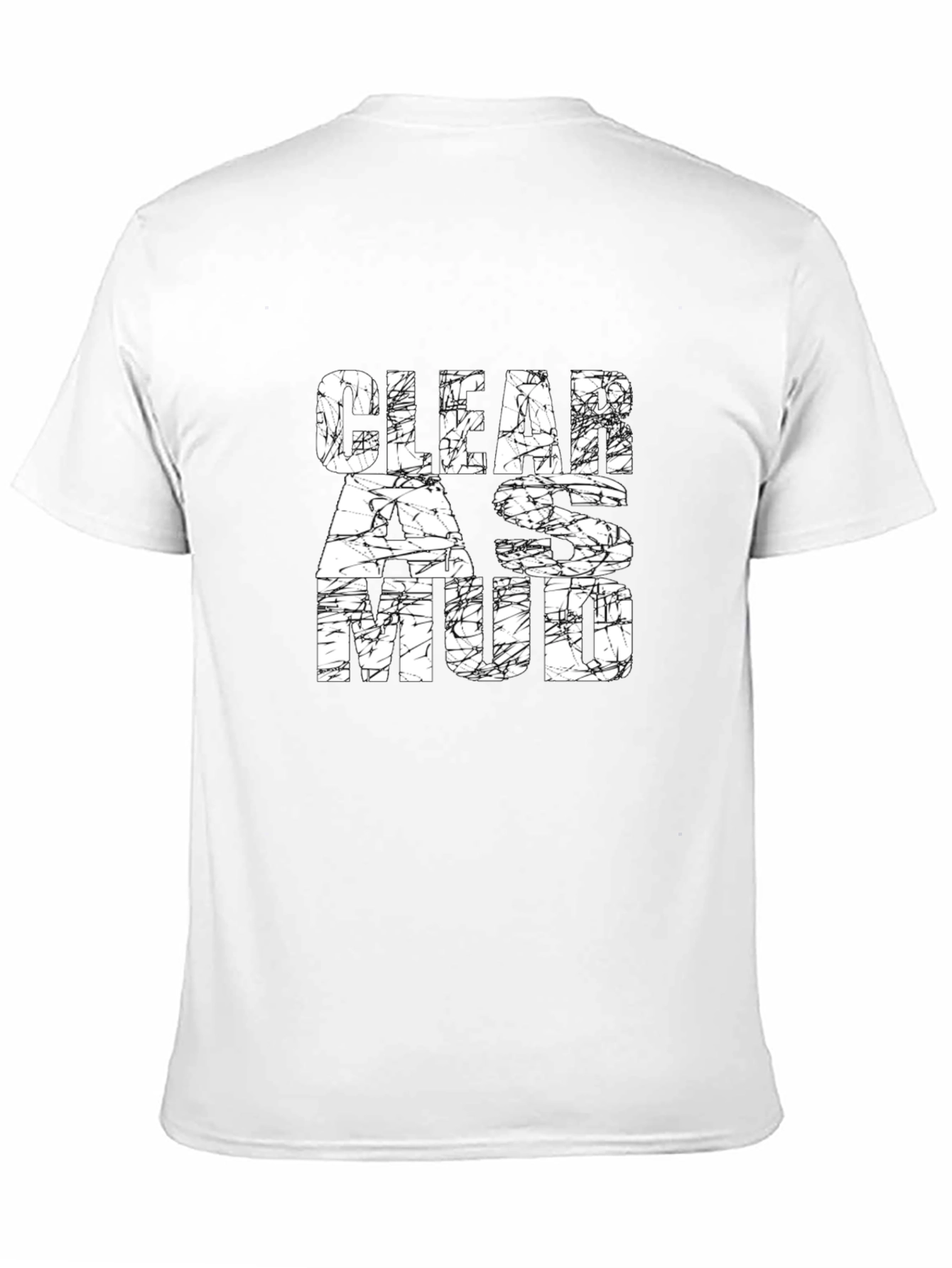 Black Clear as Mud Graphic Tee - Funny Men's T-Shirt view 11