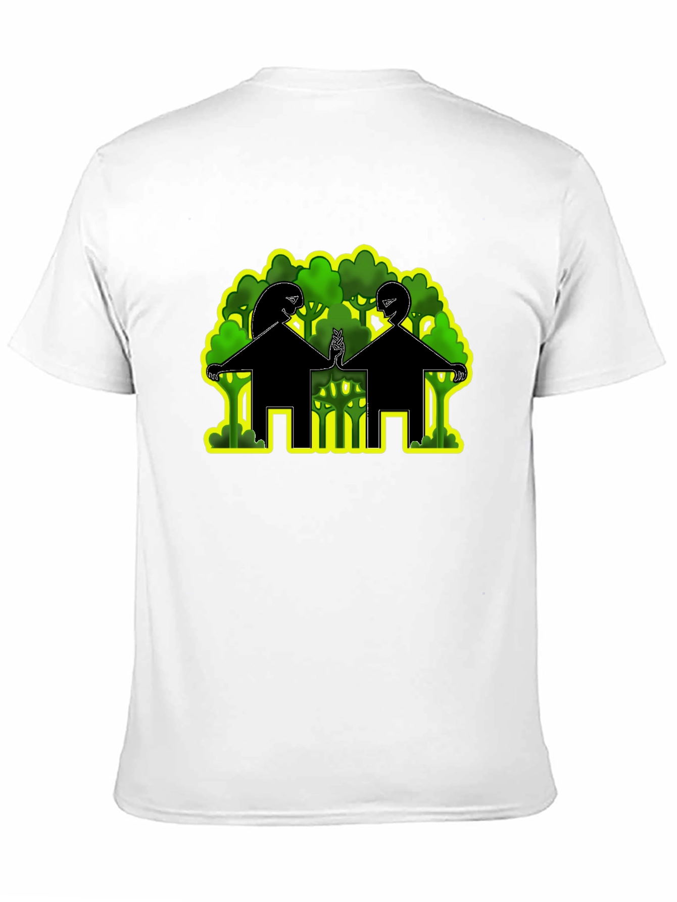 Black Abstract Nature T-Shirt view 11