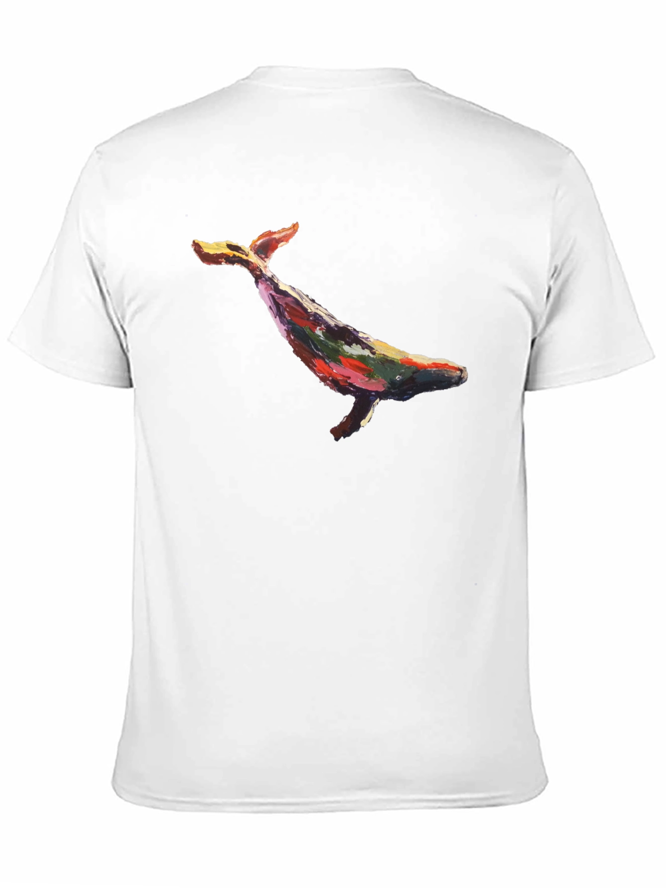 Black Whale Art Graphic Black T-Shirt view 11