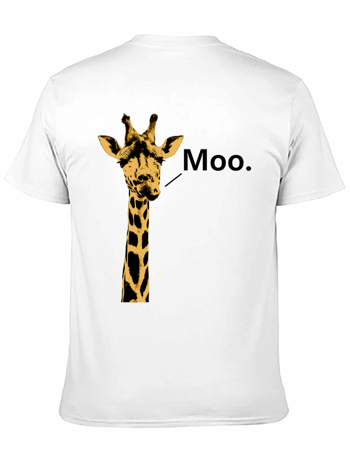 Black Giraffe Moo T-Shirt - Funny Animal Graphic Tee view 11