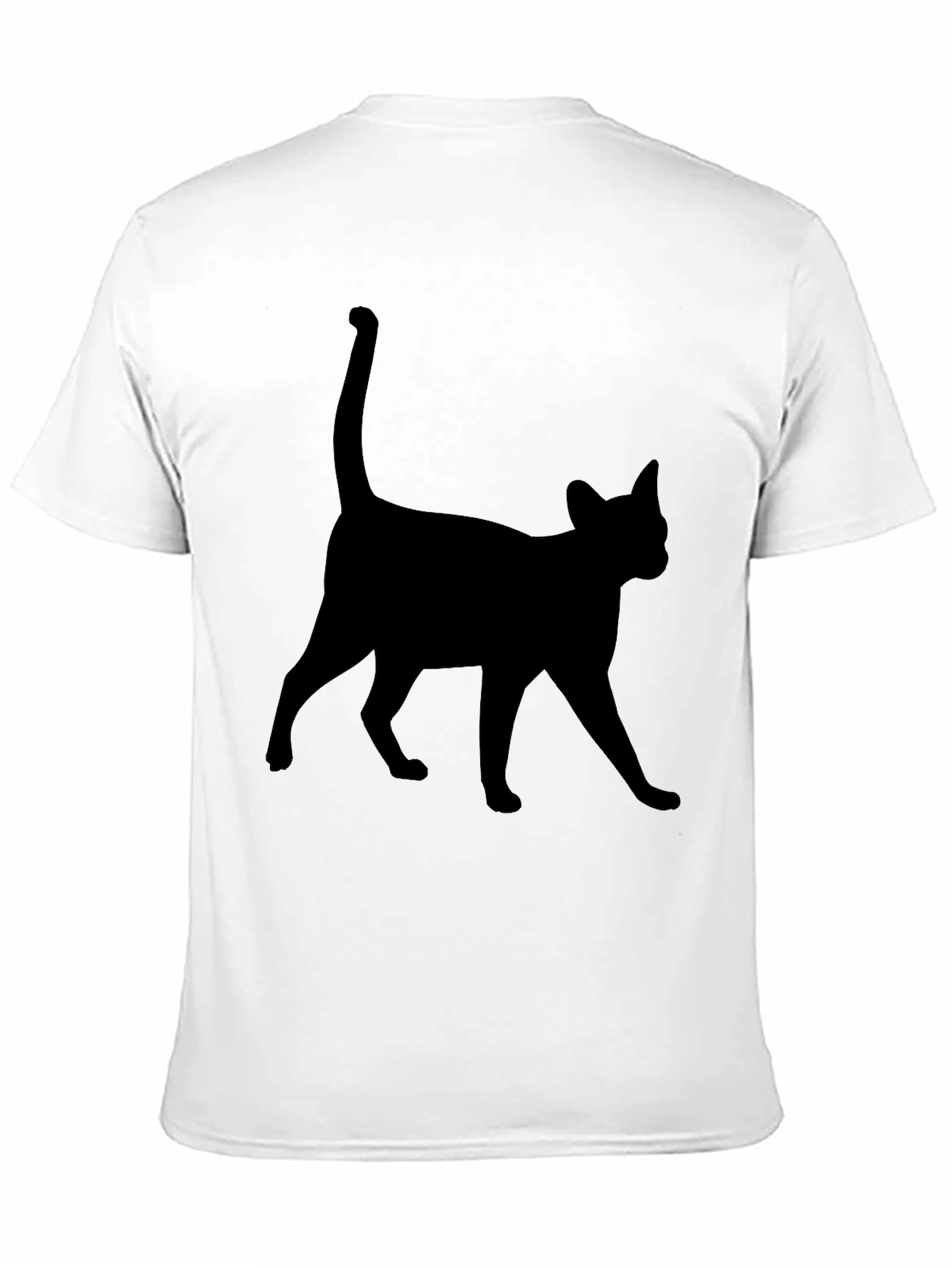 Black Black Cat Silhouette Tee - Unisex Casual T-Shirt view 11