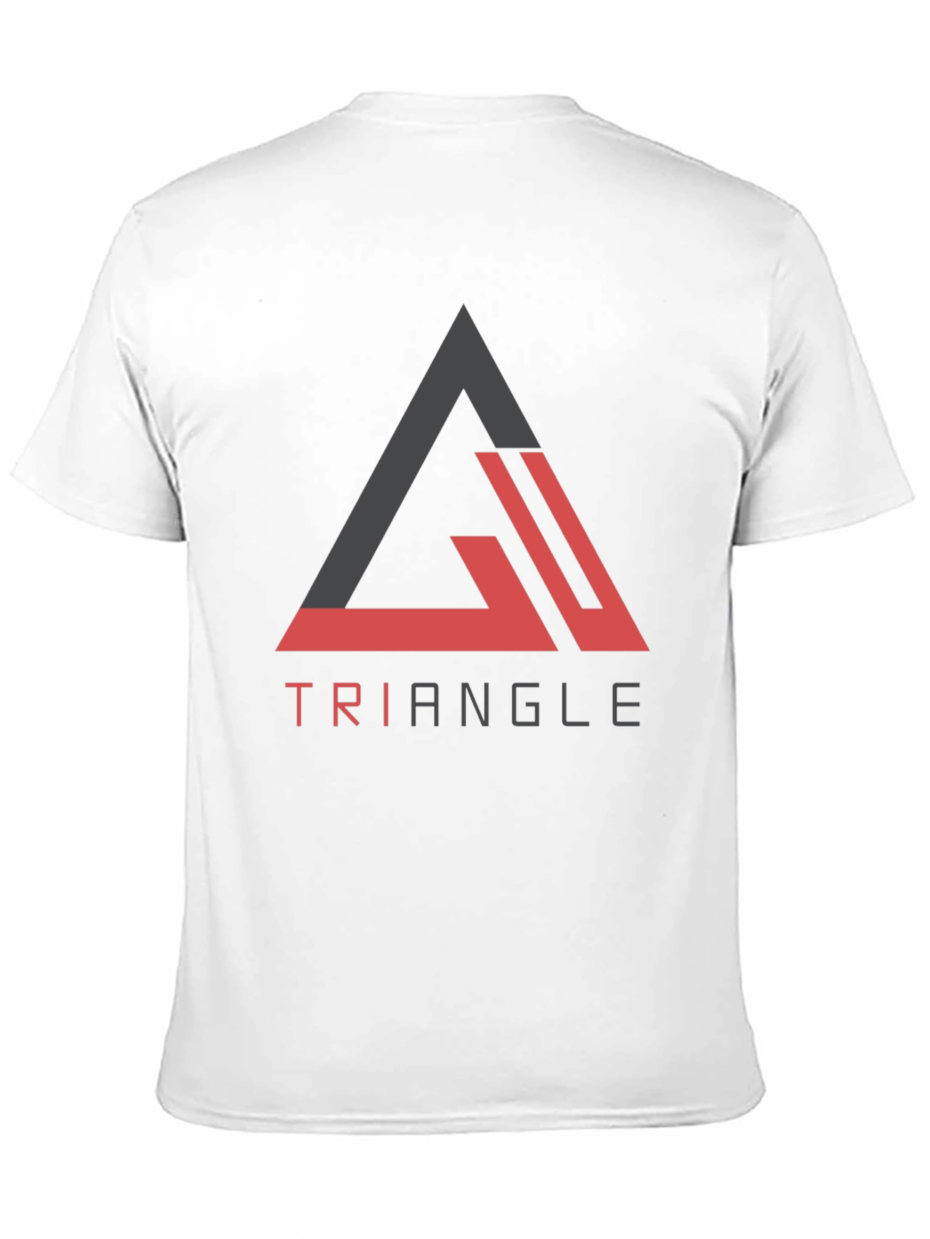 Black Triangle Graphic Tee - Modern Casual Black T-Shirt view 11