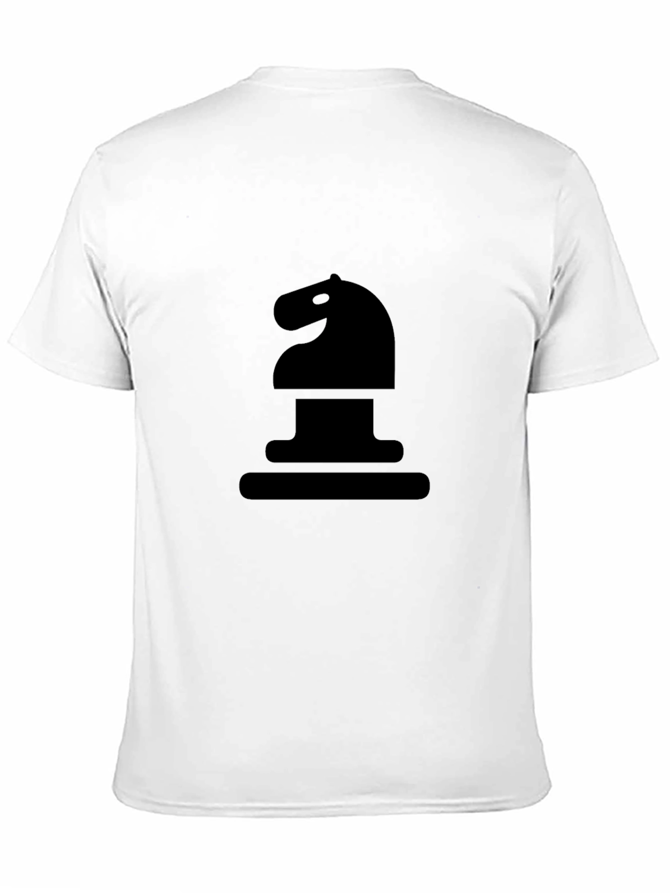 Black Chess Knight Graphic Tee - Black Cotton T-Shirt view 11