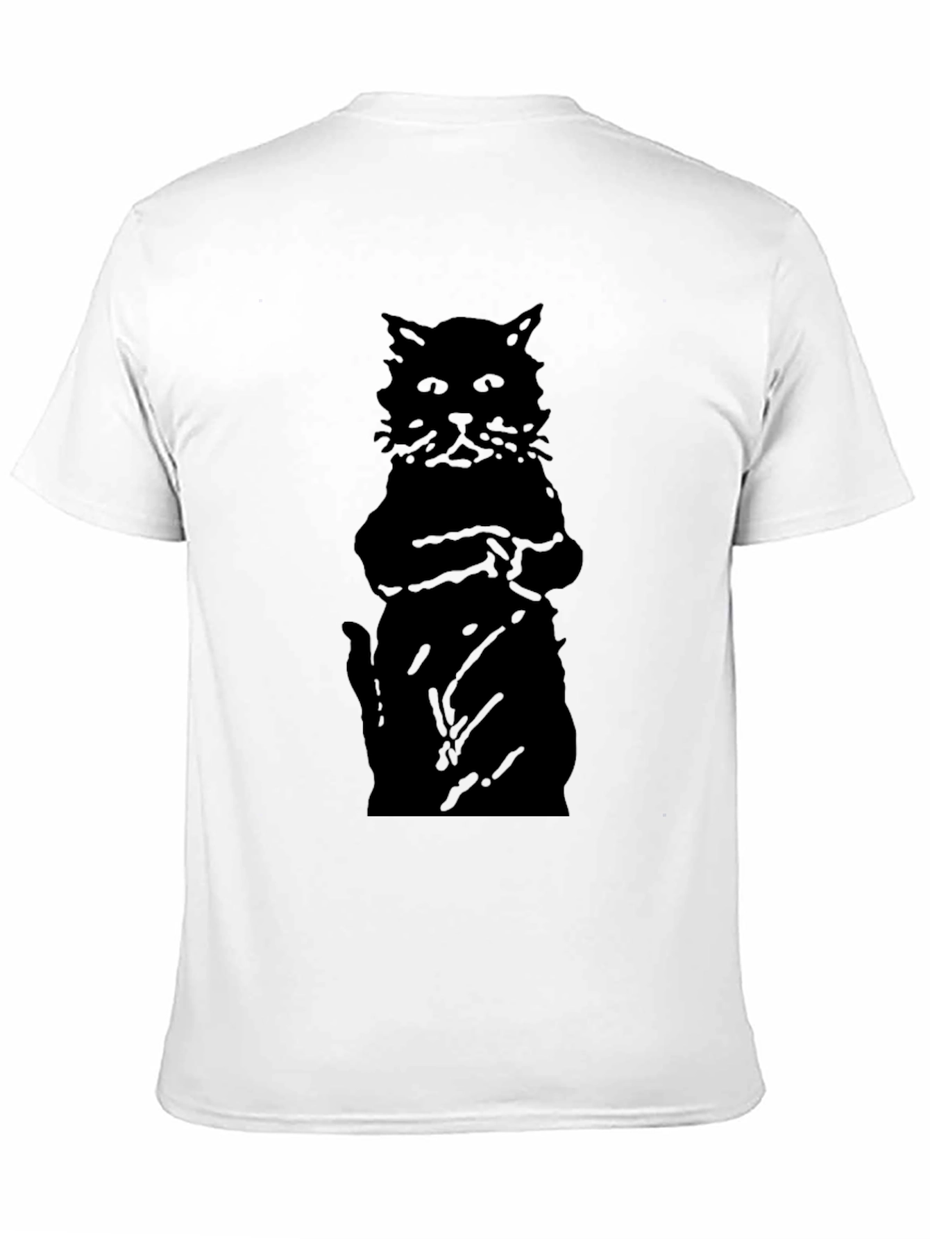 Black Black Cat Silhouette Men's T-Shirt view 11