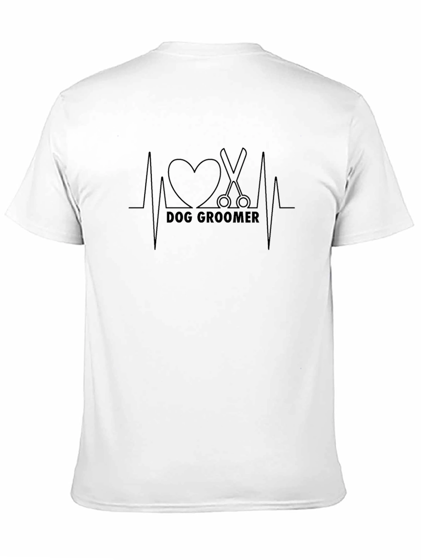 Black Dog Groomer Heartbeat T-Shirt view 11