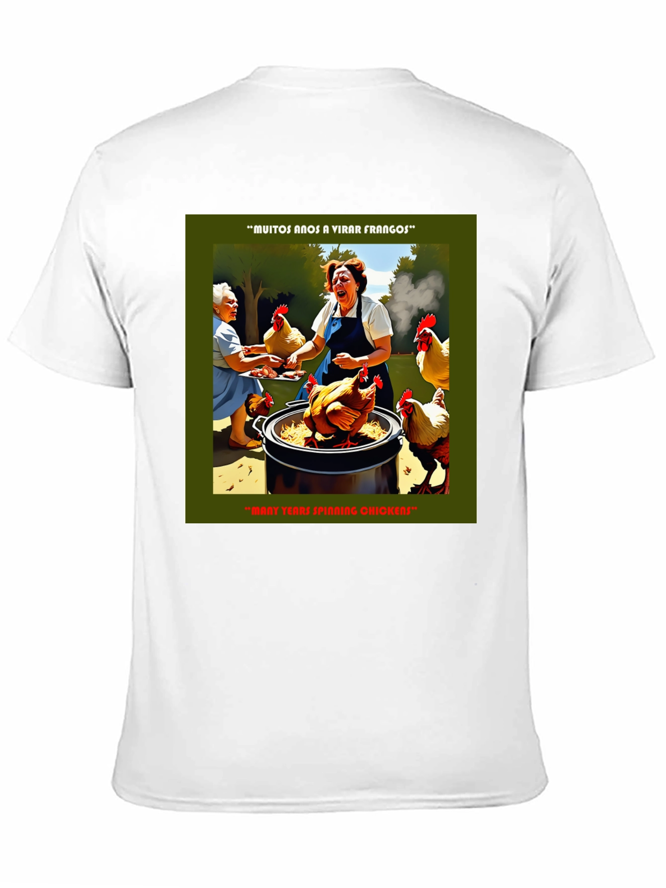 Black Funny Chicken T-Shirt - Many Years Spinning Chickens view 11