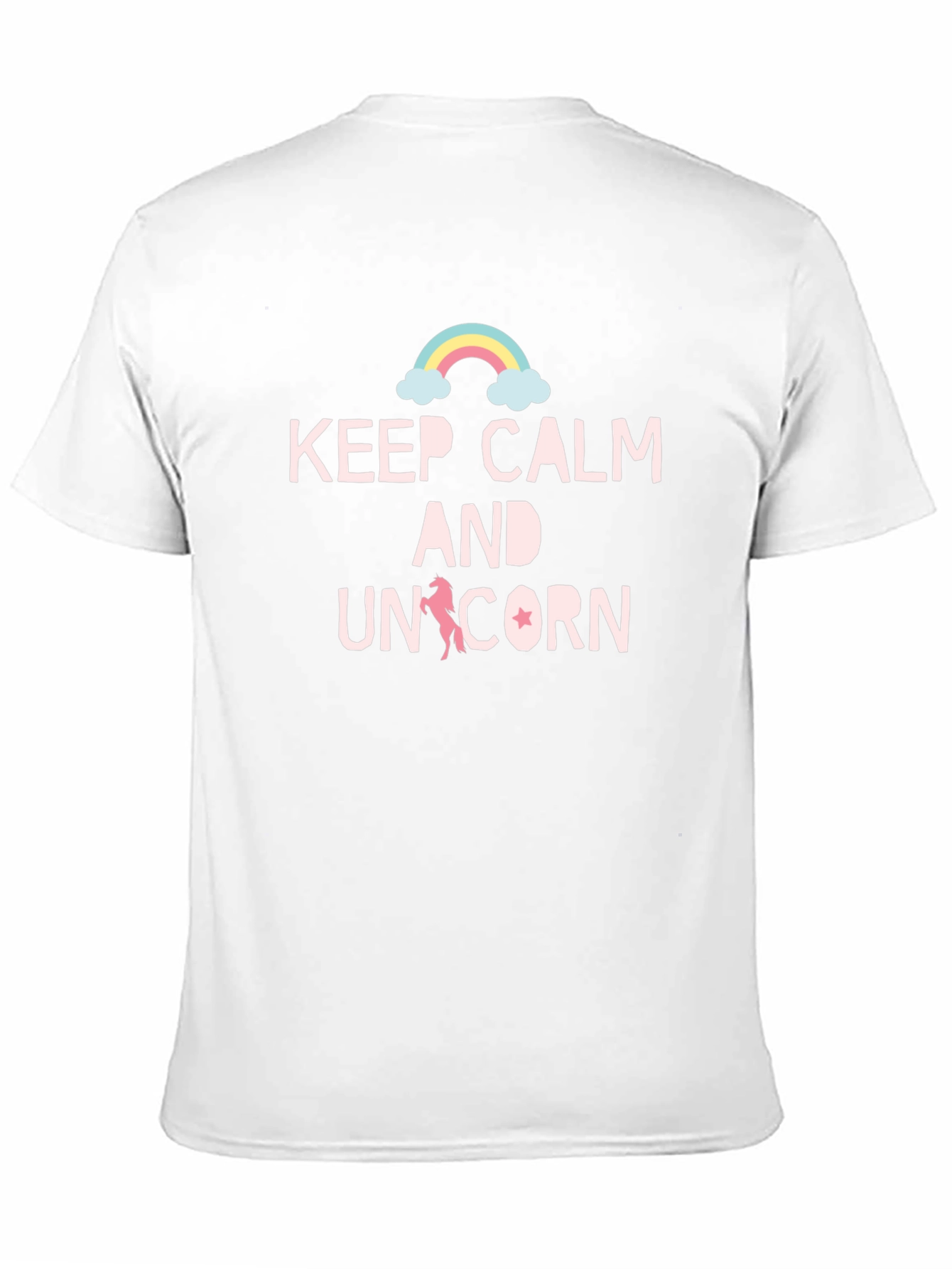 Black Keep Calm & Unicorn Black T-Shirt view 11