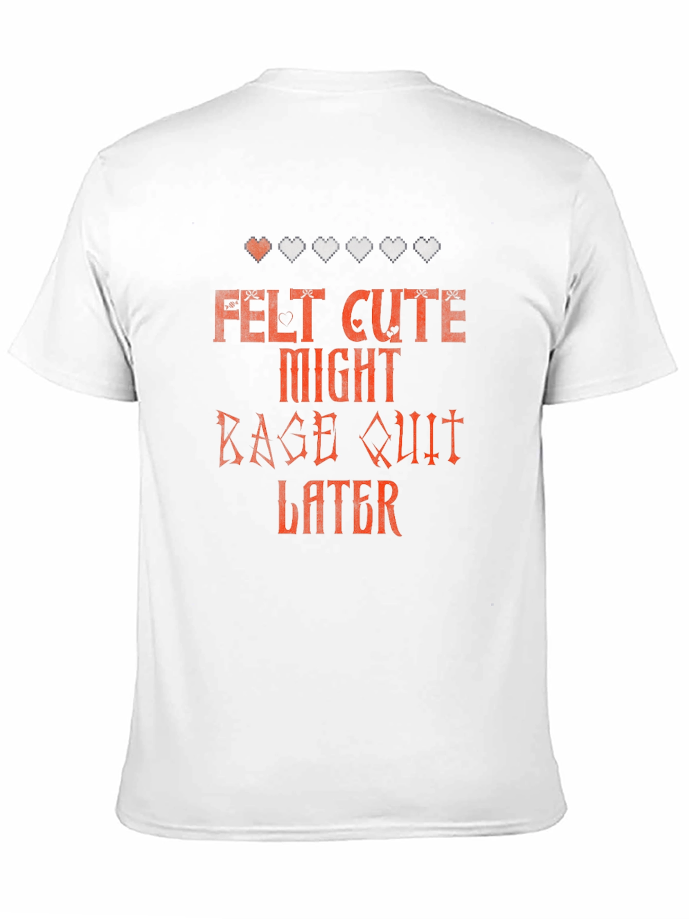 Black Felt Cute Rage Quit T-Shirt view 11