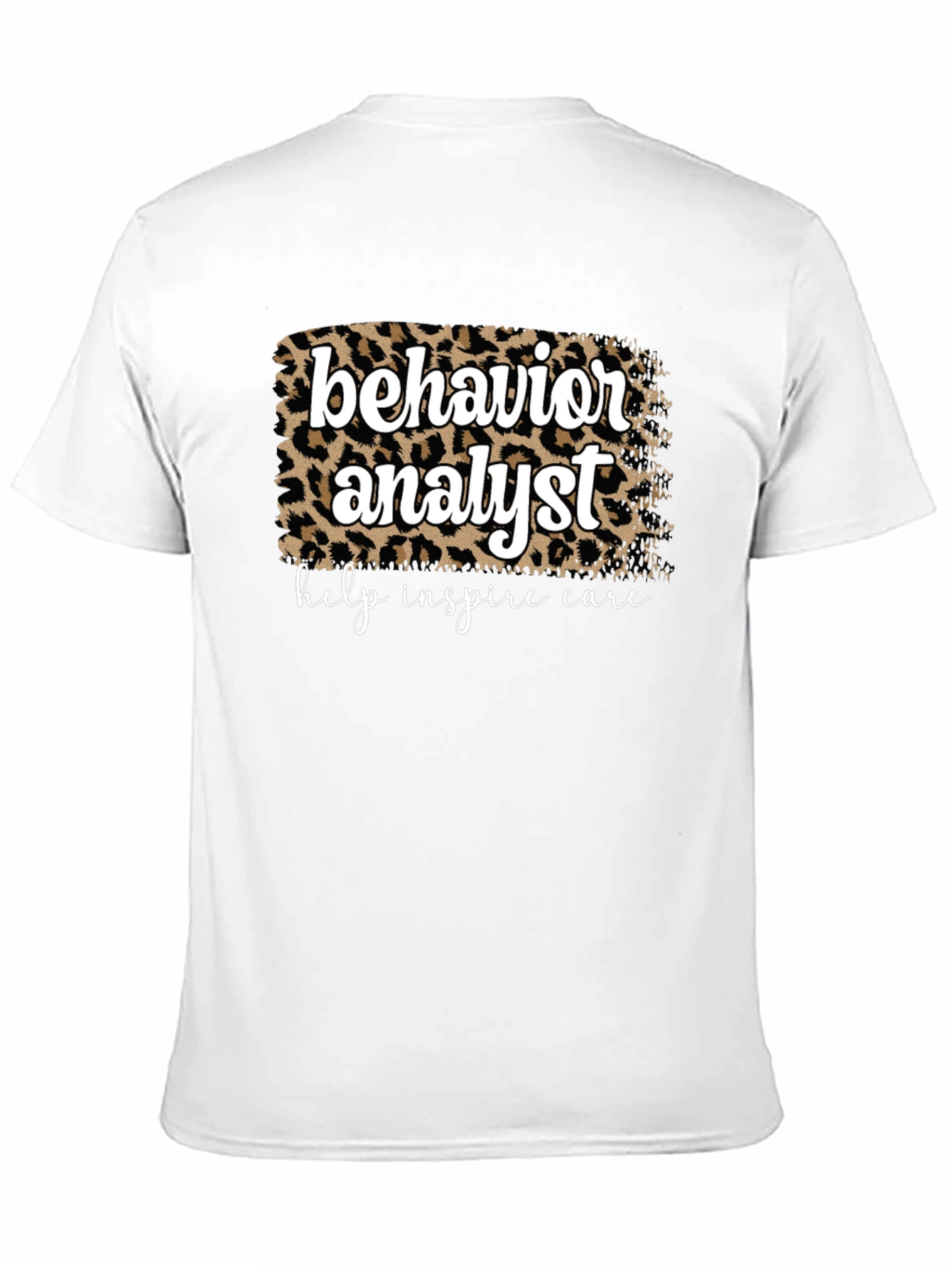 Black Behavior Analyst Leopard Print Graphic Tee view 11