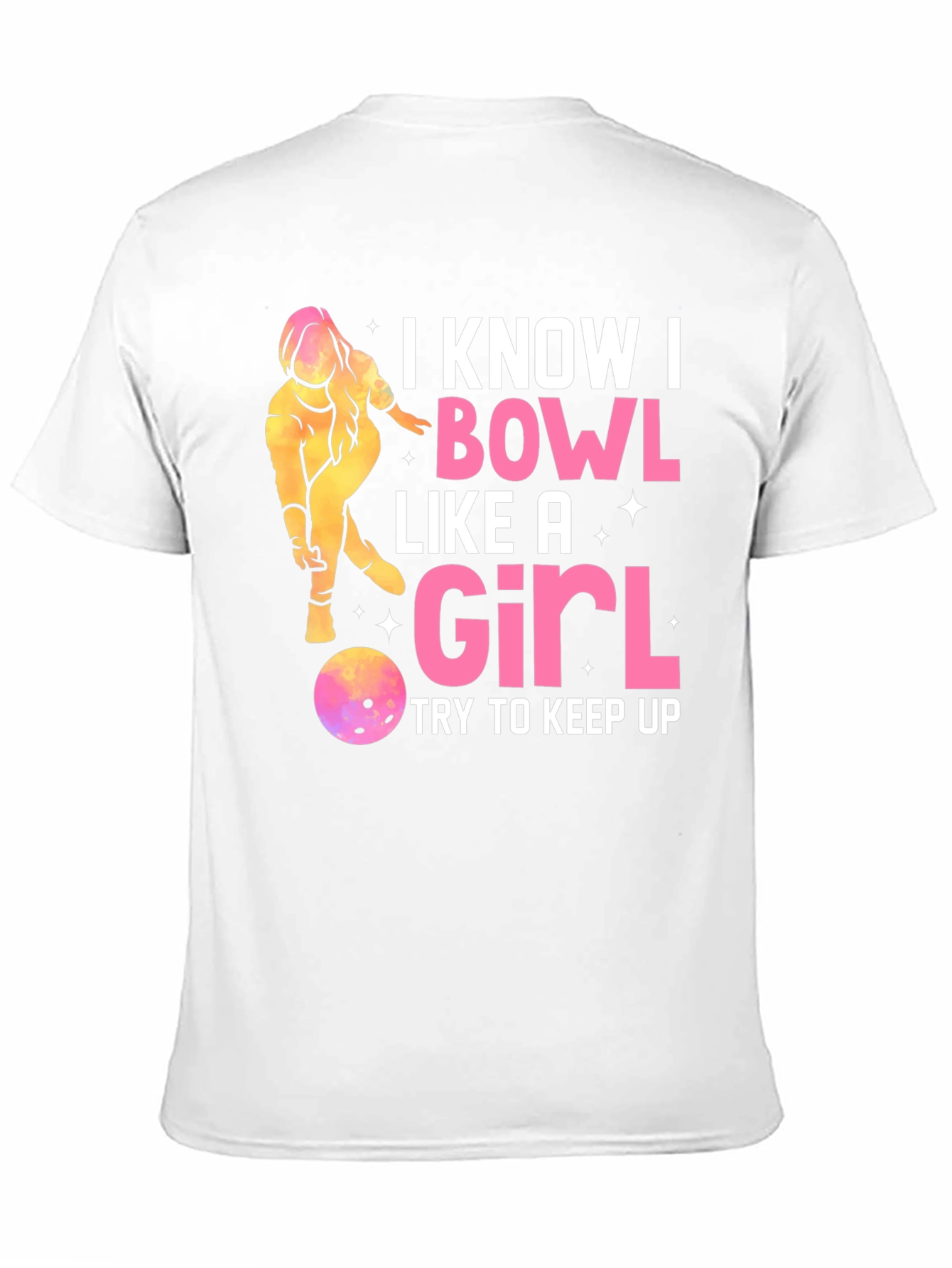 Black I Bowl Like a Girl T-Shirt - Funny Bowling Tee view 11