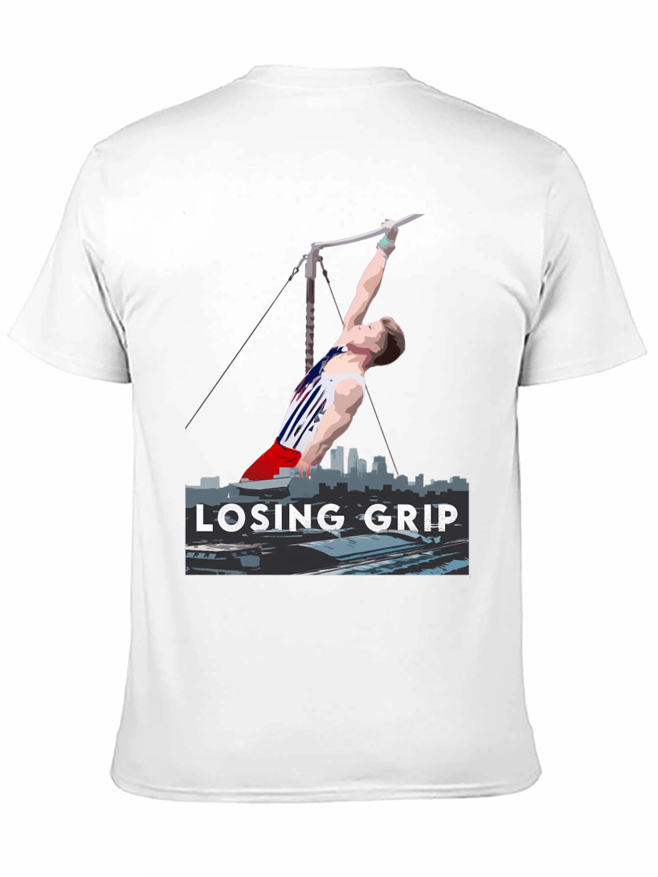 Black Losing Grip Gymnast Graphic T-Shirt view 11