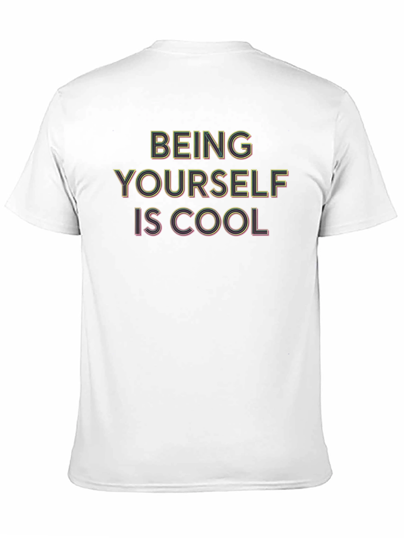 Black Being Yourself Is Cool Graphic Tee view 11