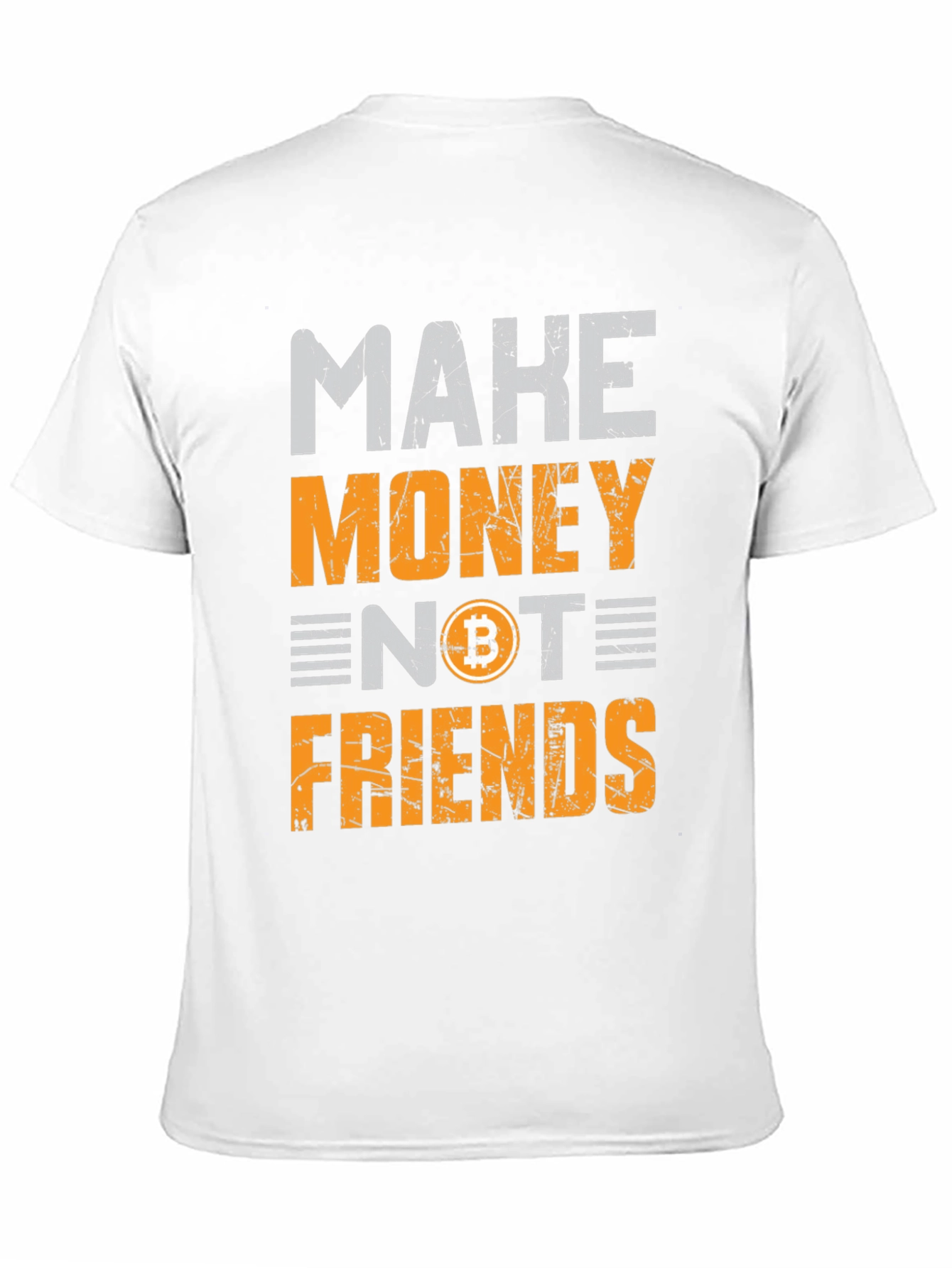 Black Make Money Not Friends Bitcoin Black T-Shirt view 11