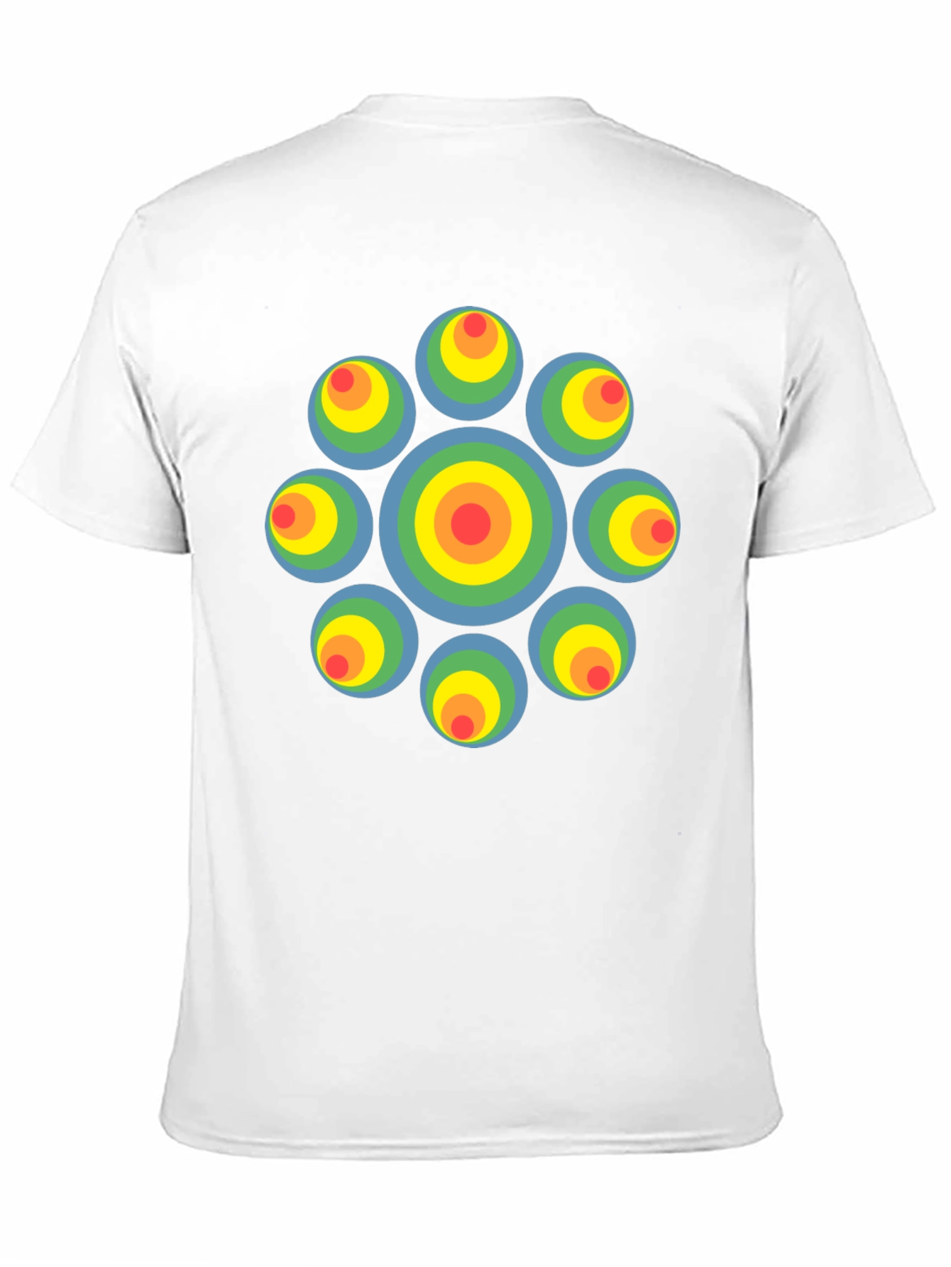 Black Retro Circle Graphic Black T-Shirt - Unique Design view 11