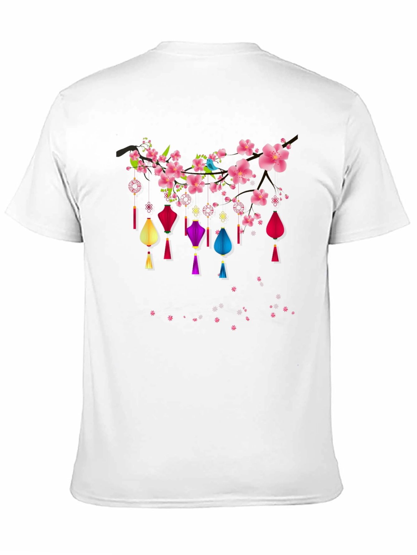 Black Floral Lantern Graphic Tee - Black view 11